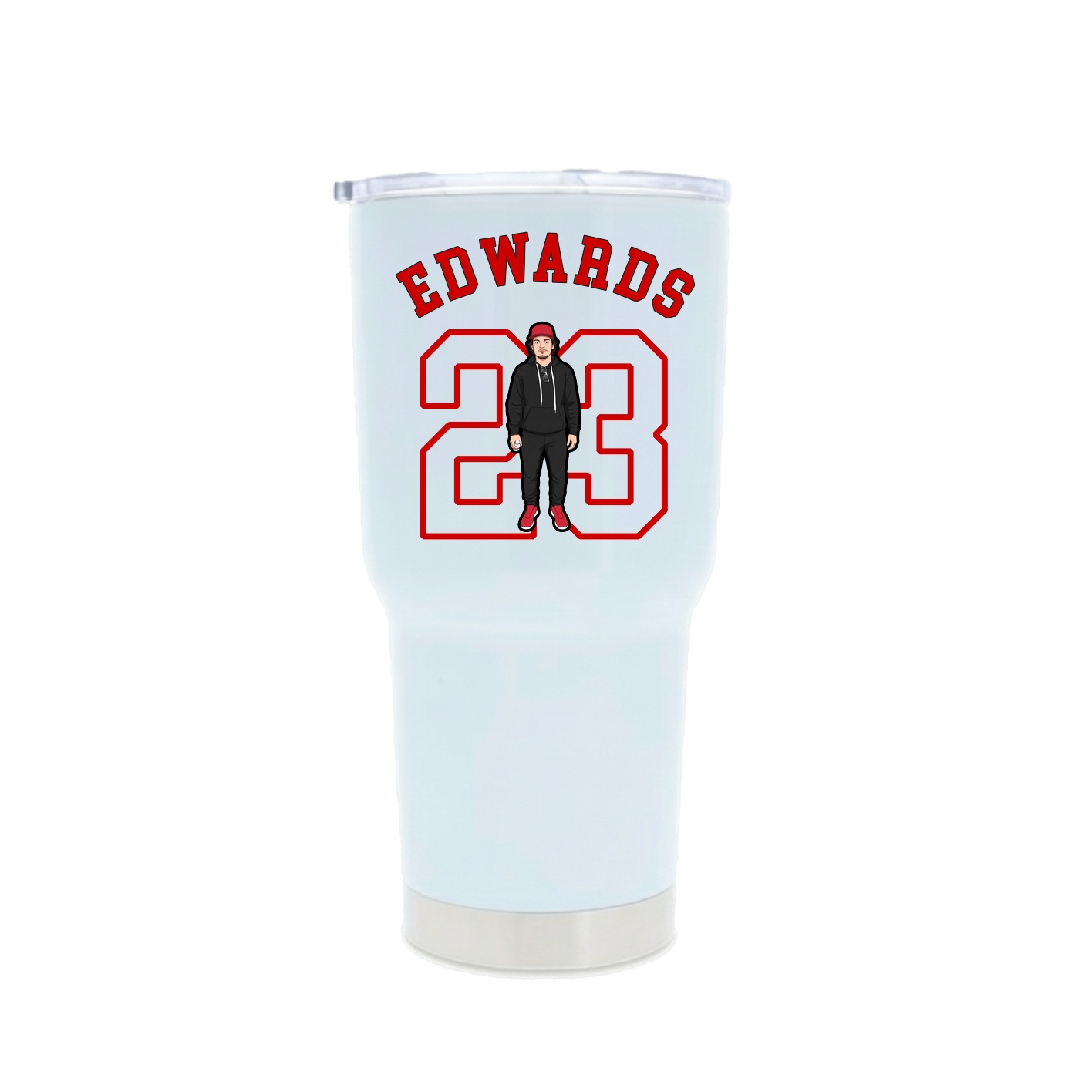 30oz Stainless Steel Tumbler — Shirsey Arch in White
