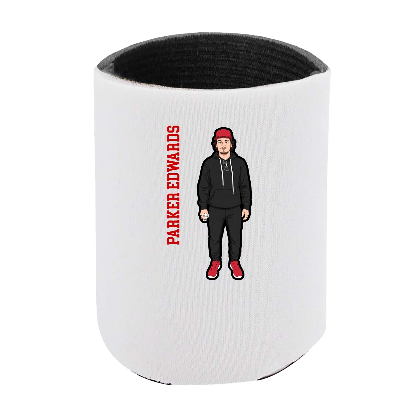 Can Holder — Name Vertical in White