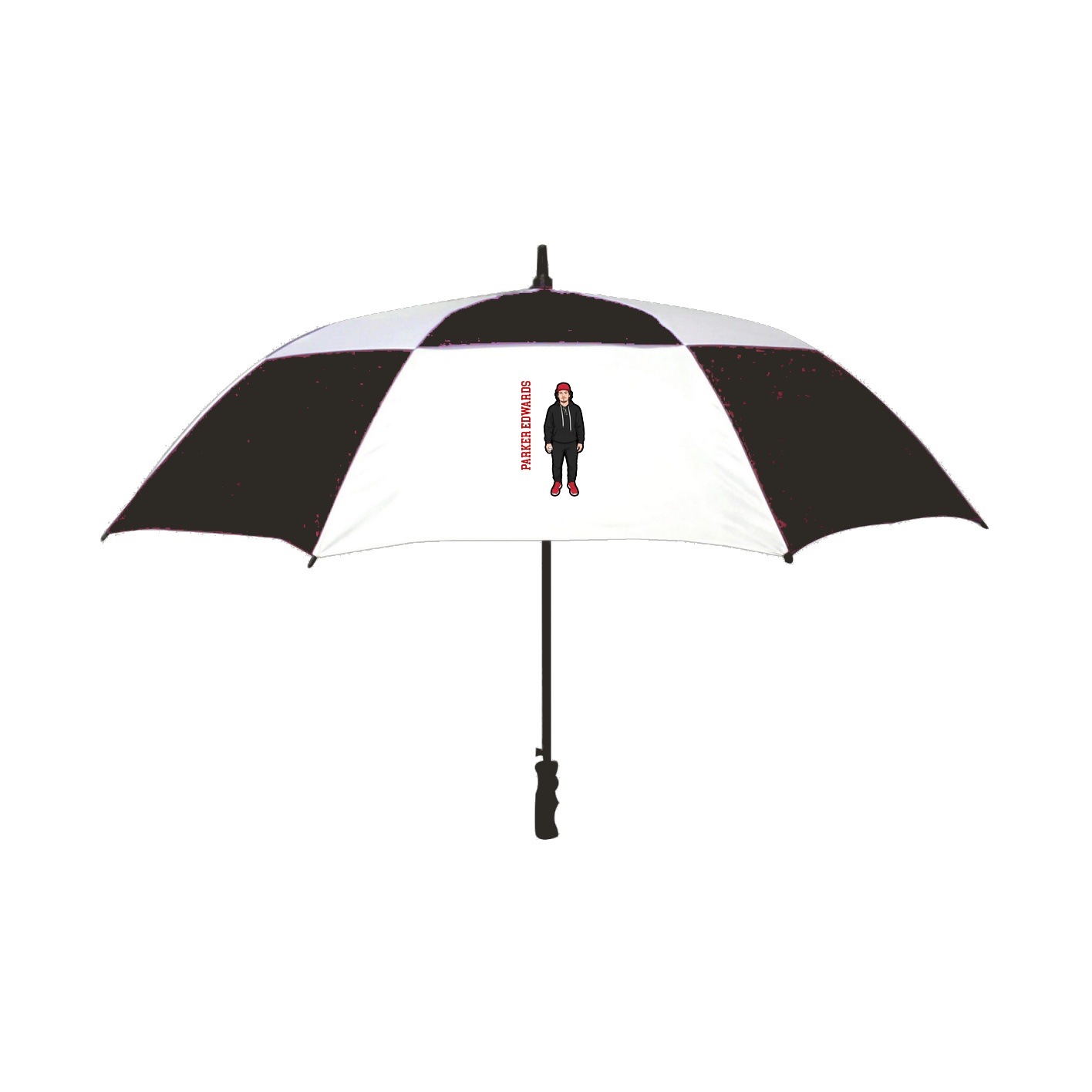 Golf Umbrella — Name Vertical in Black