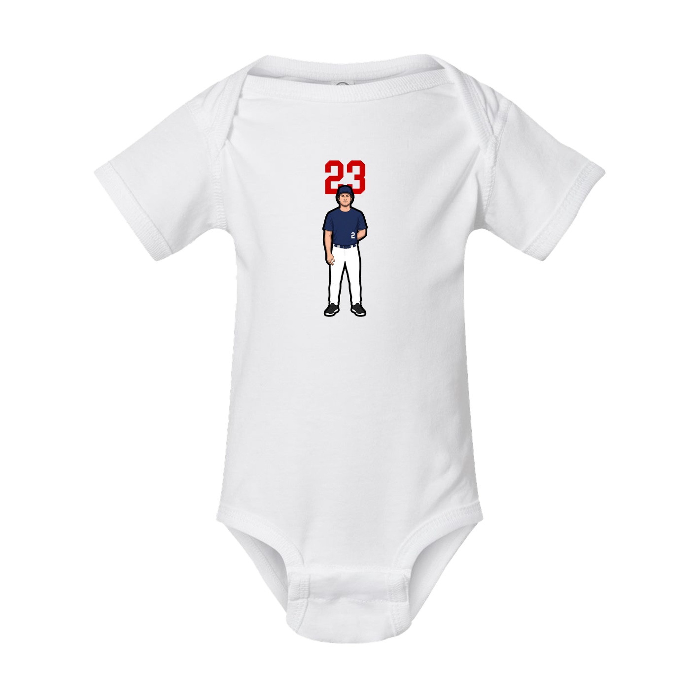 Baby Onesie — Number Top in White