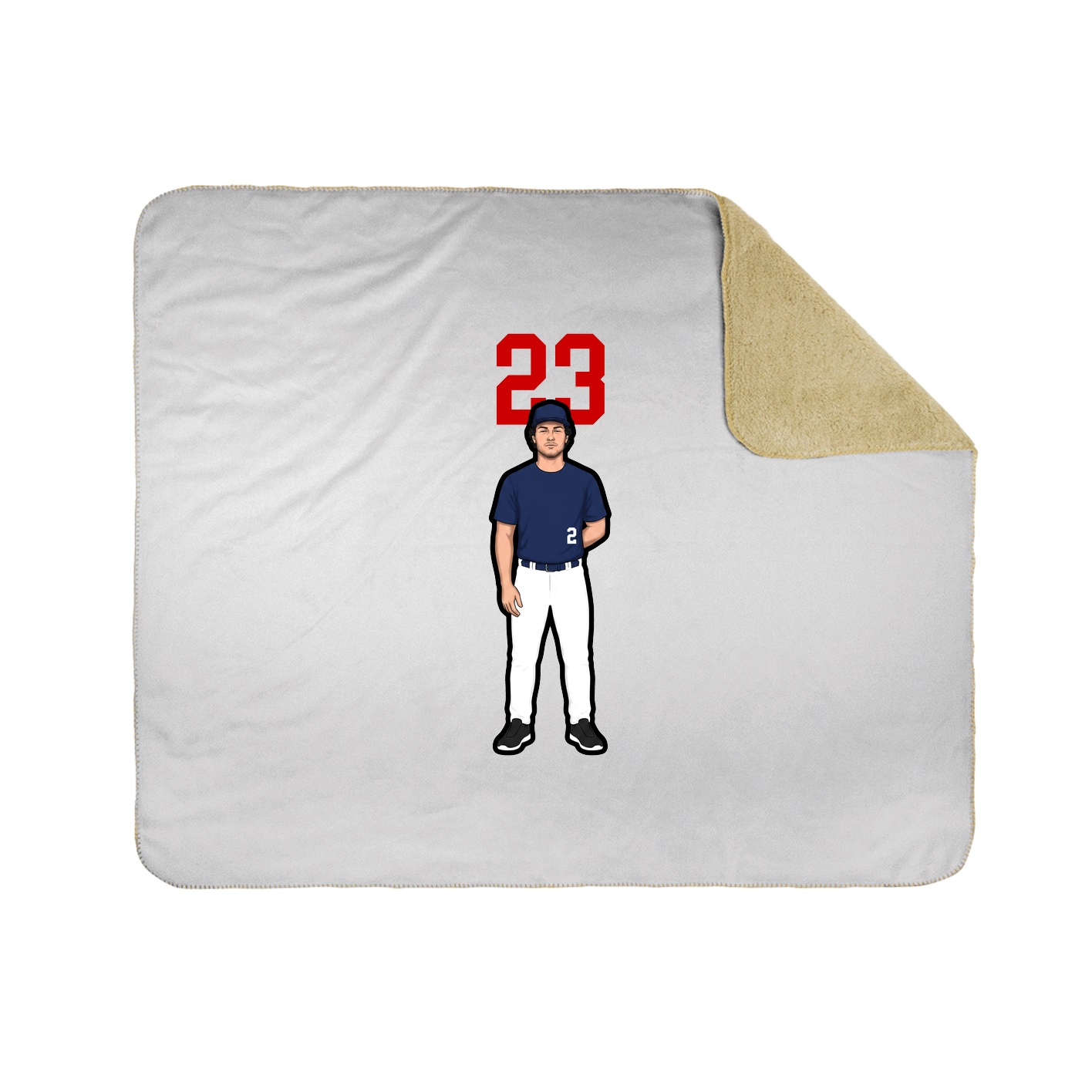 Throw Blanket — Number Top in White