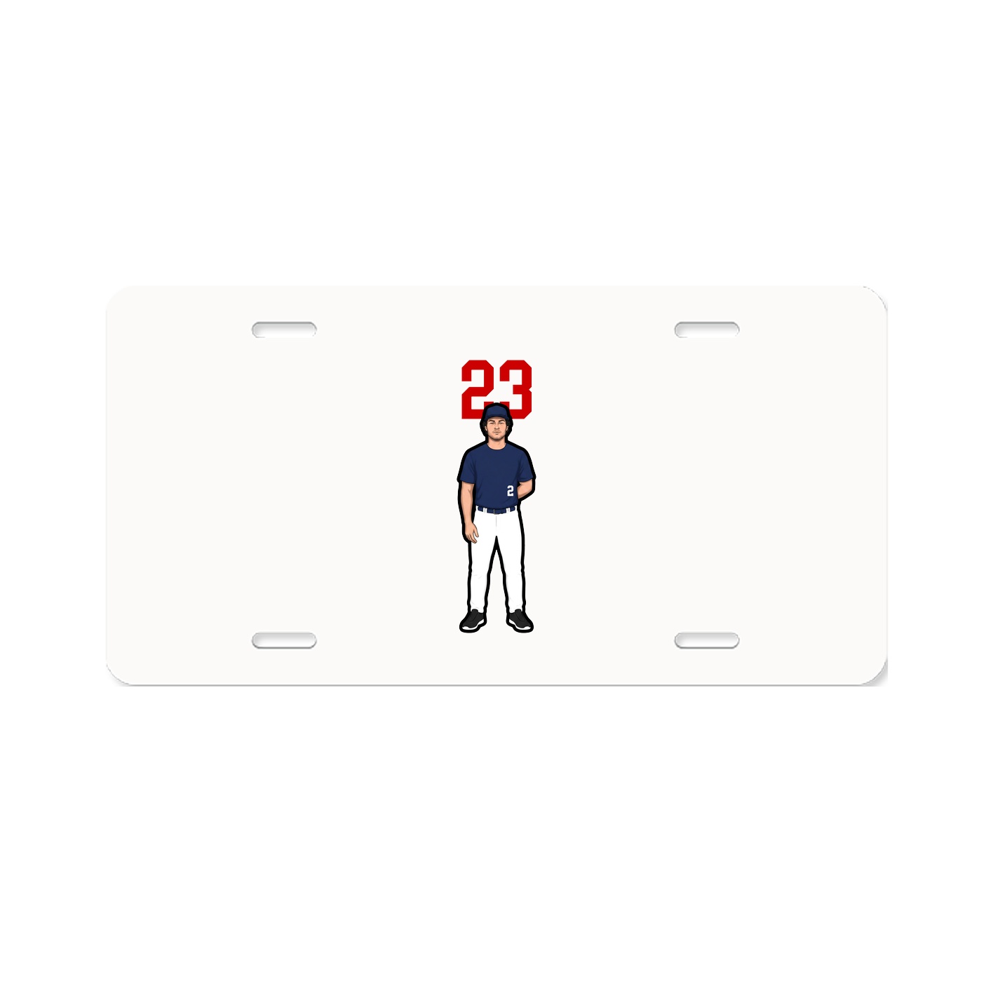 License Plate — Number Top in Classic