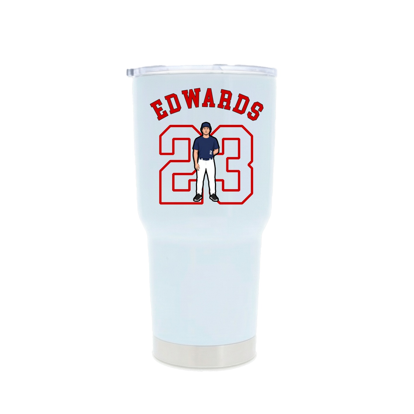 30oz Stainless Steel Tumbler — Shirsey Arch in White