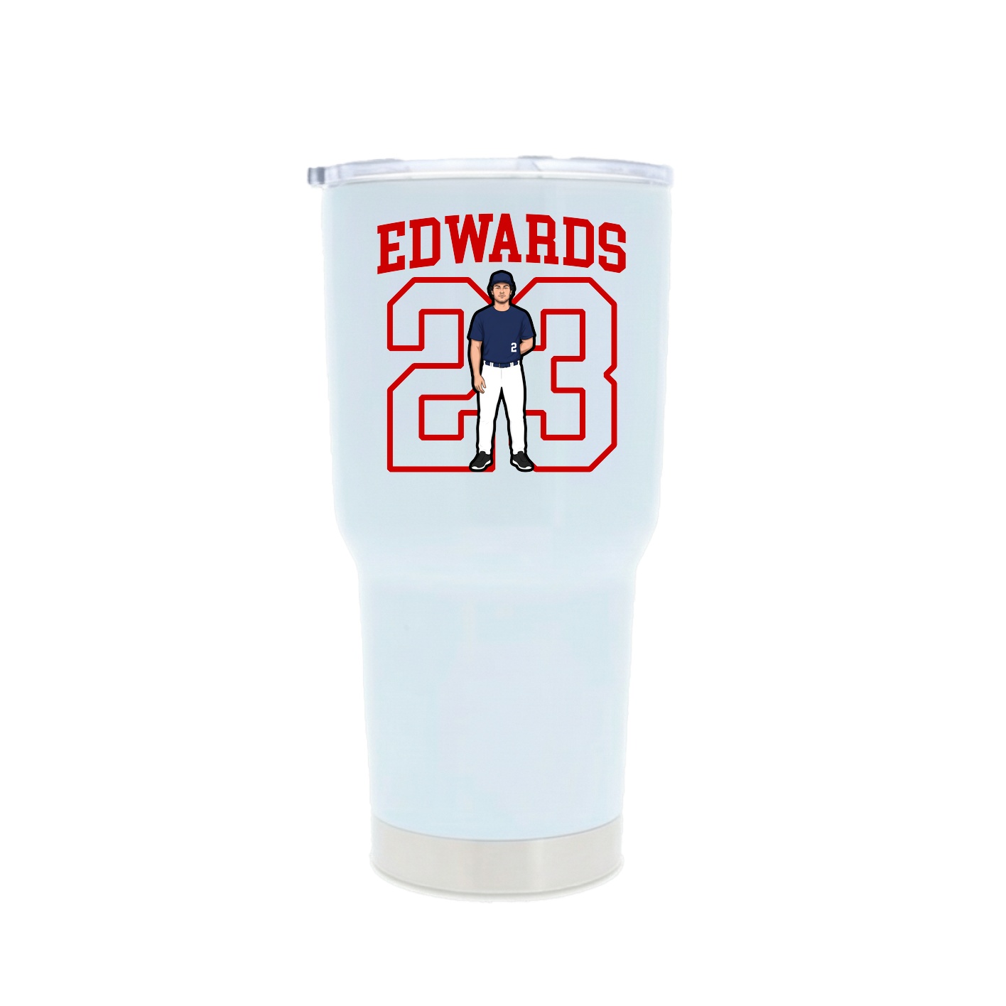 30oz Stainless Steel Tumbler — Shirsey in White