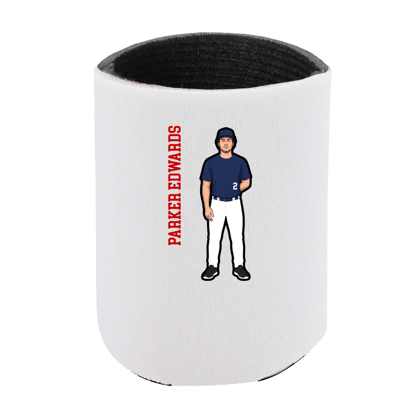 Can Holder — Name Vertical in White