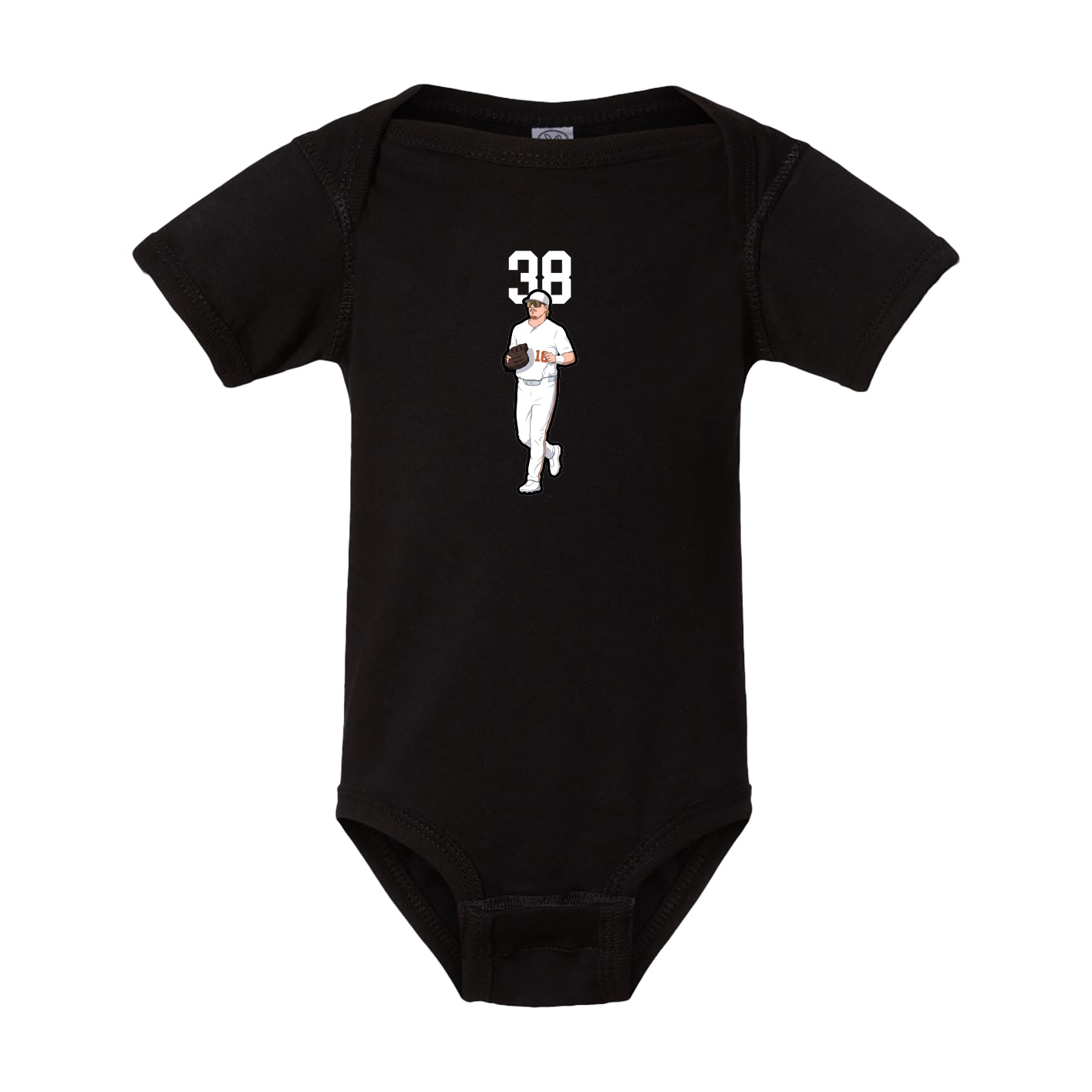Baby Onesie — Number Top in Black