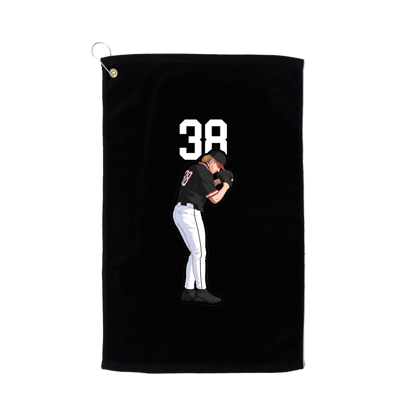 Golf Towel — Number Top in Black