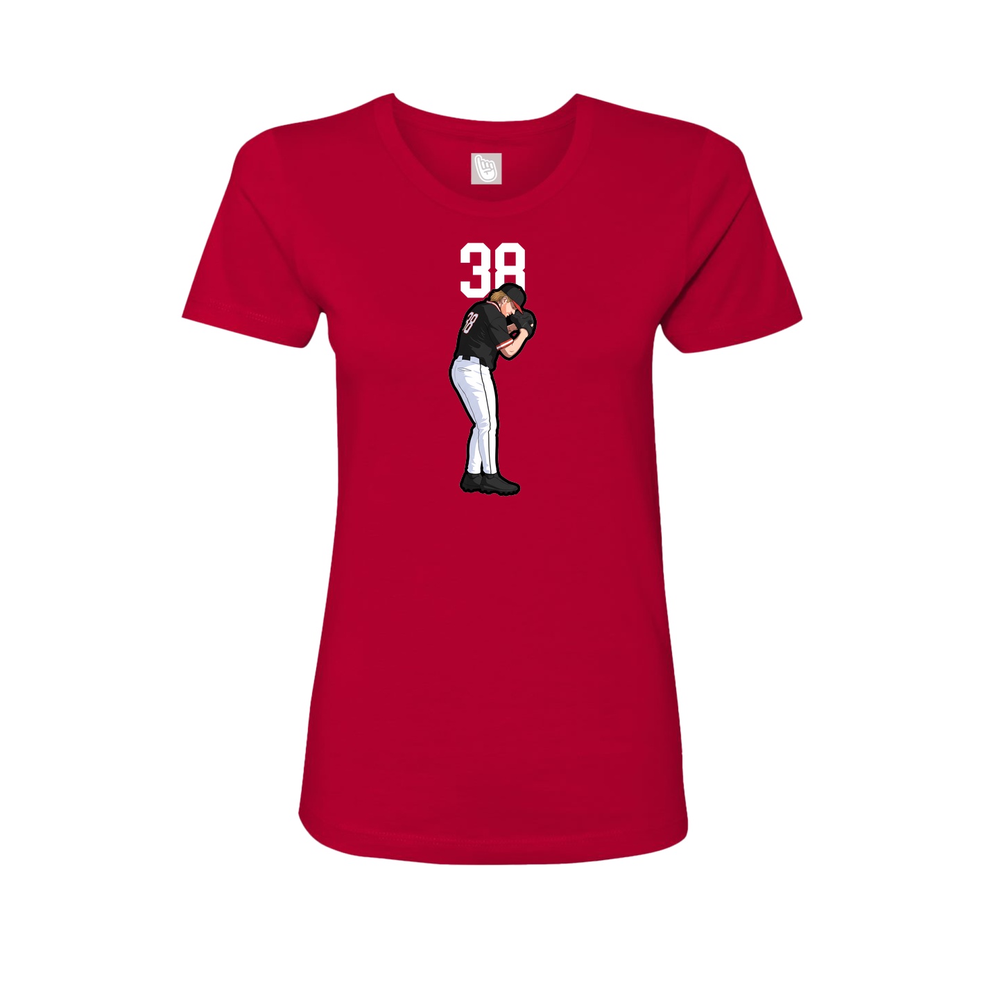 Womens Tee — Number Top in Red