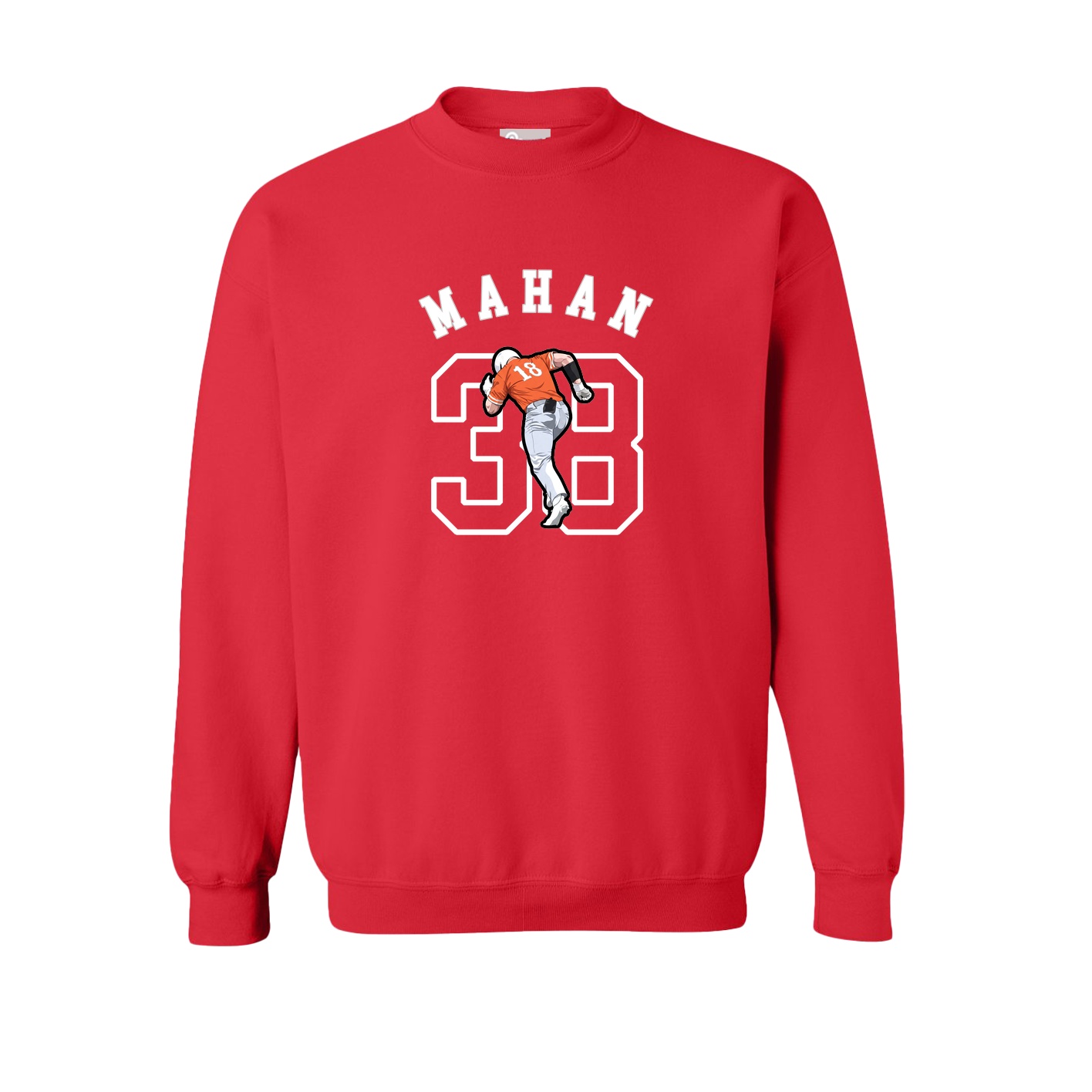 Fleece Crew — Shirsey Arch in Red