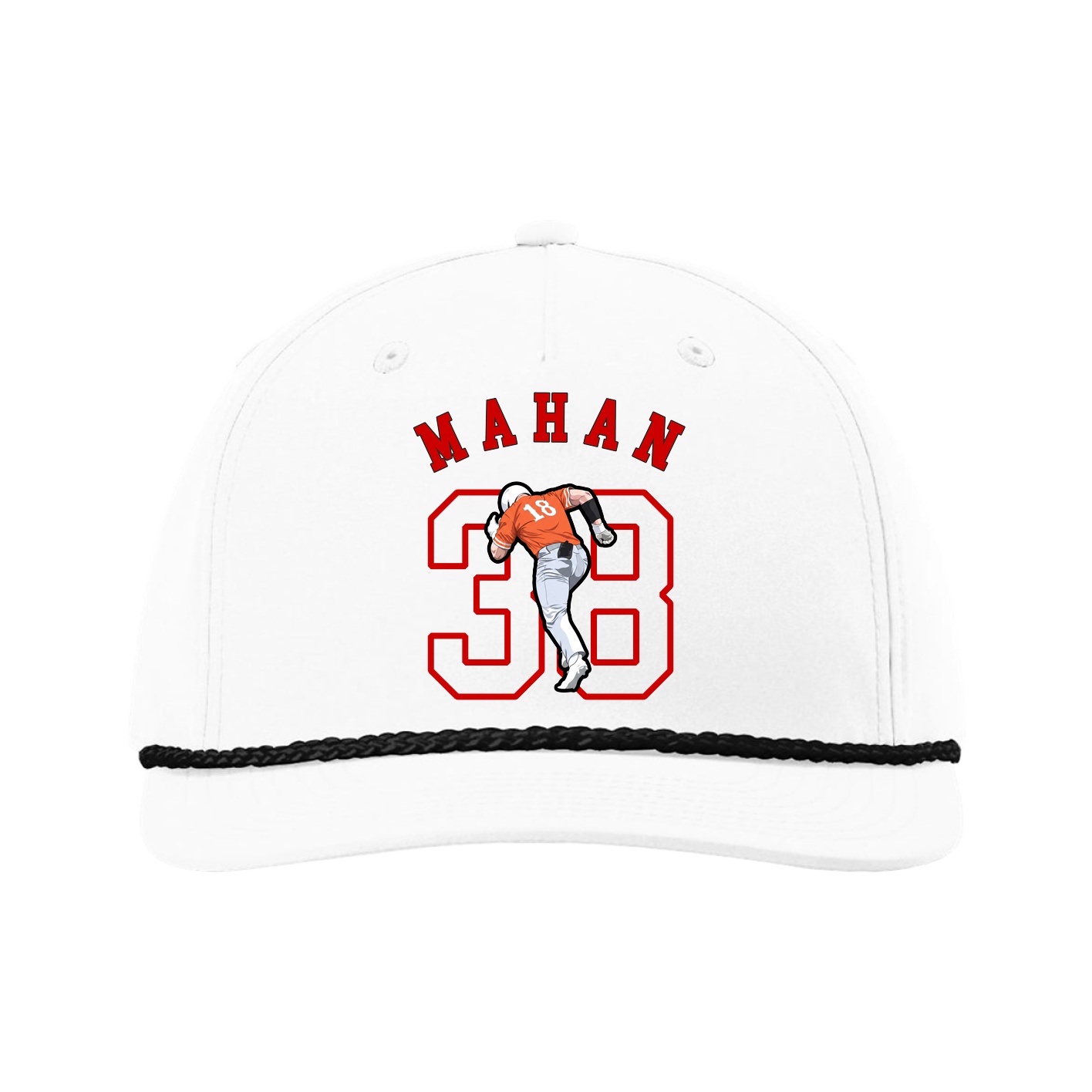 Five-Panel Classic Rope Cap — Shirsey Arch in White