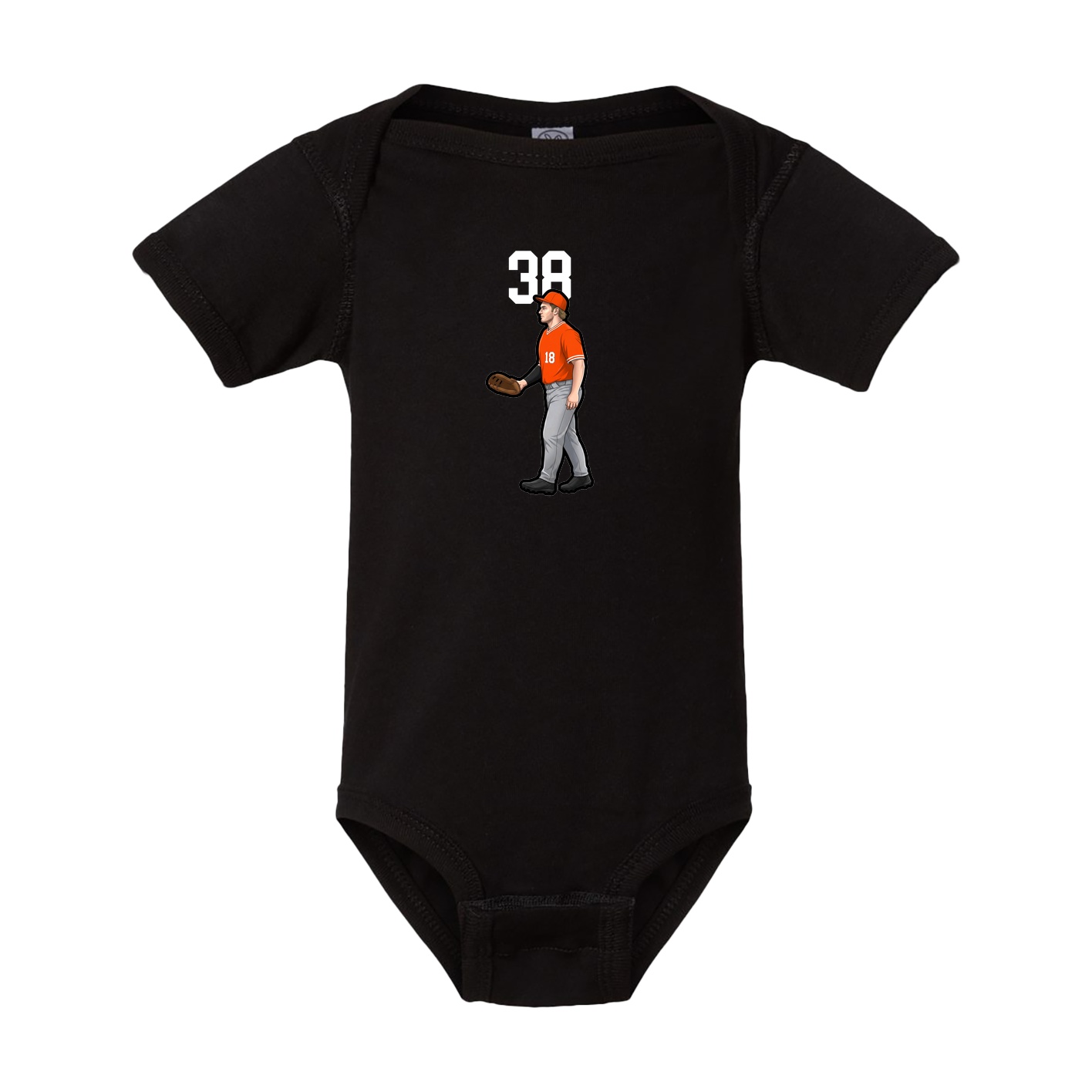 Baby Onesie — Number Top in Black