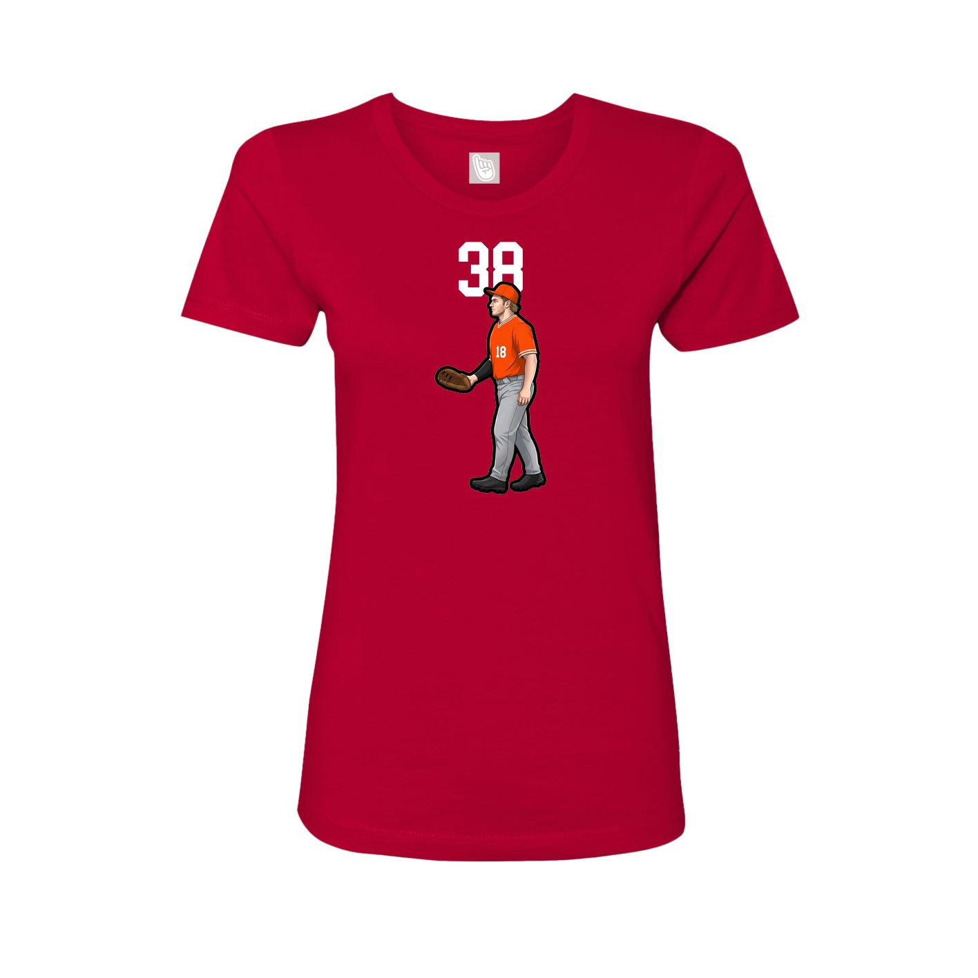 Womens Tee — Number Top in Red