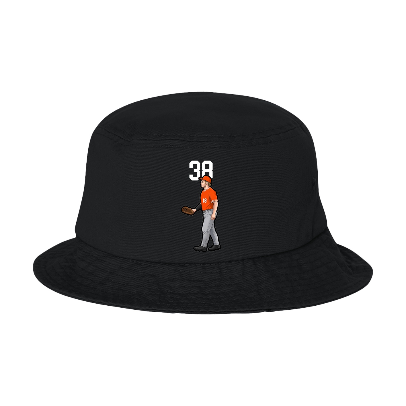 Bucket Cap — Number Top in Black