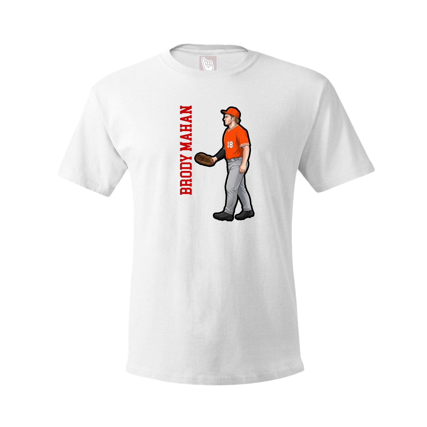 Tee — Name Vertical in White