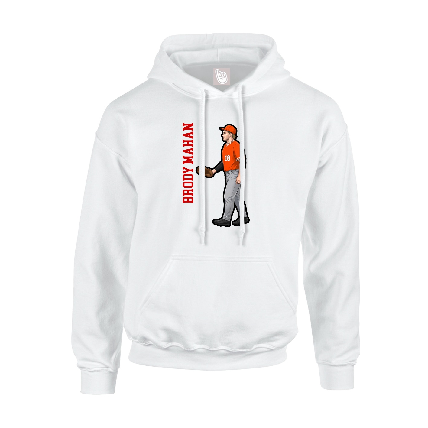 Hoodie — Name Vertical in White