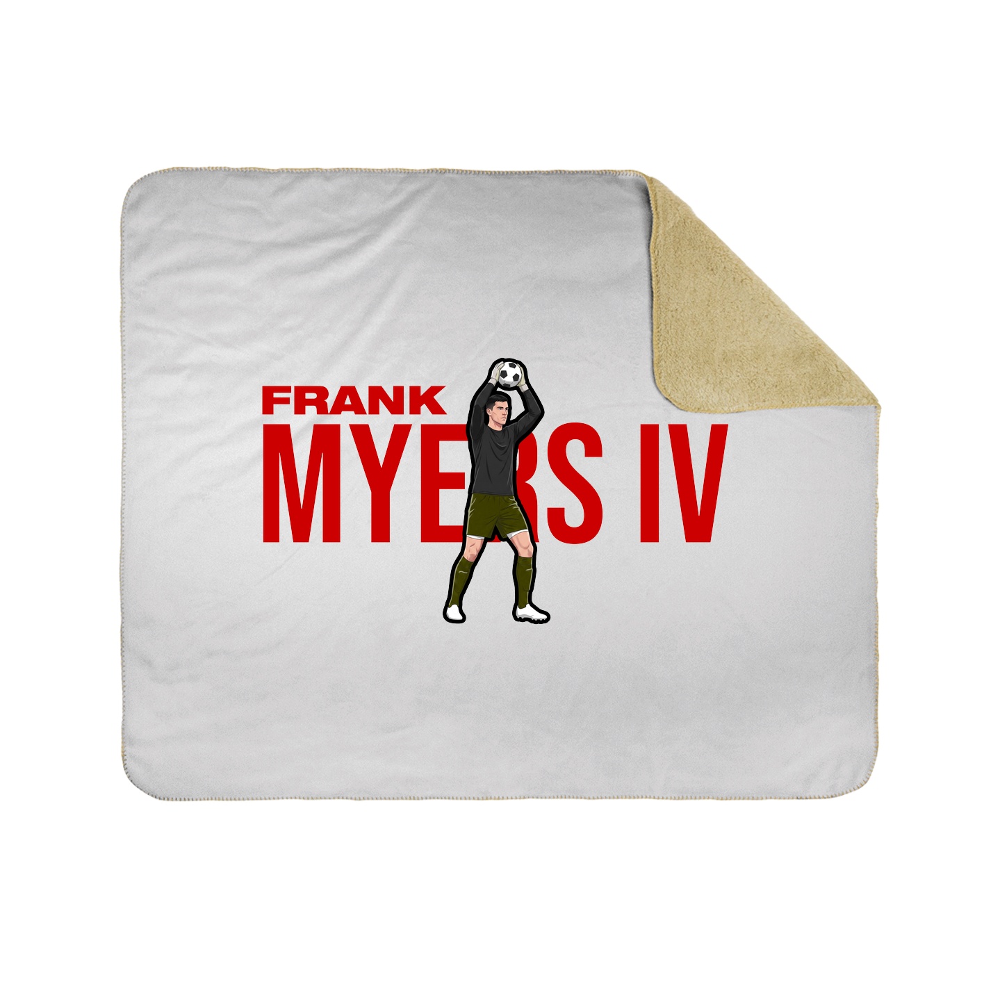 Throw Blanket — Player Name in White