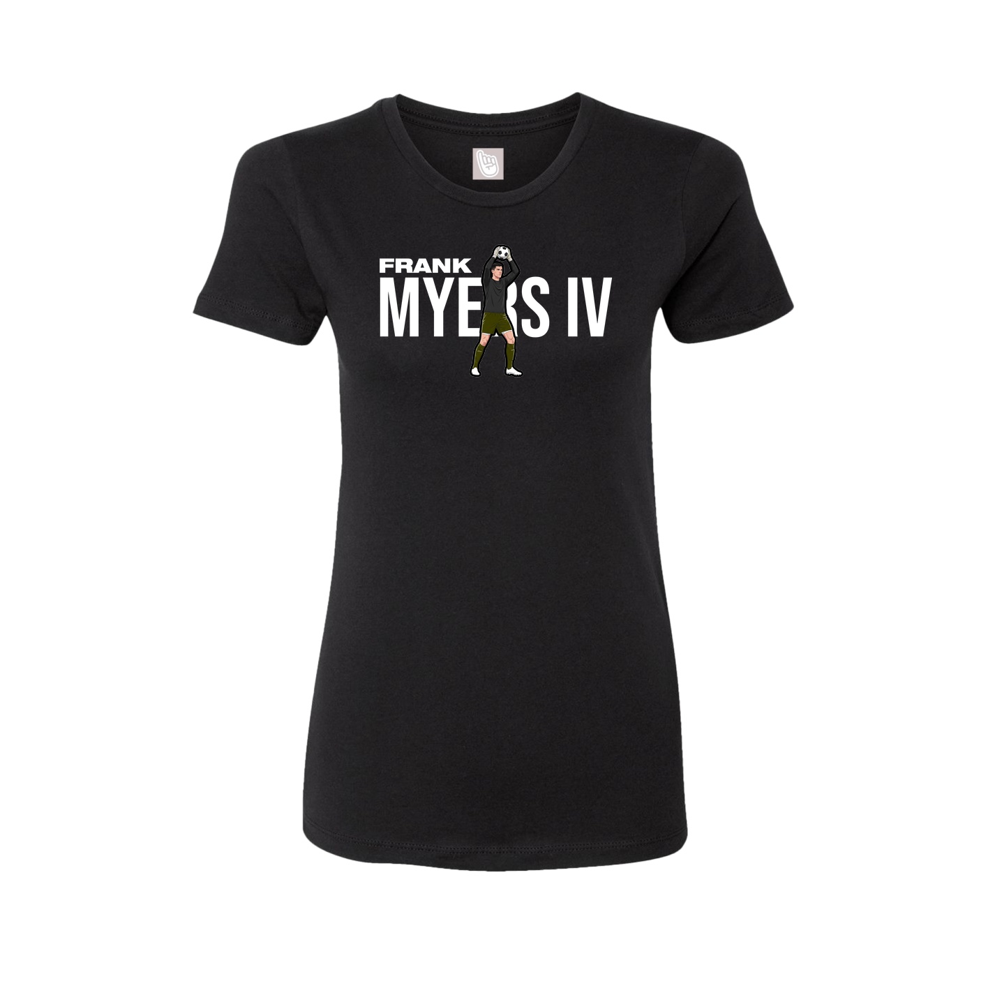 Fitted Women's Tee — Player Name in Black