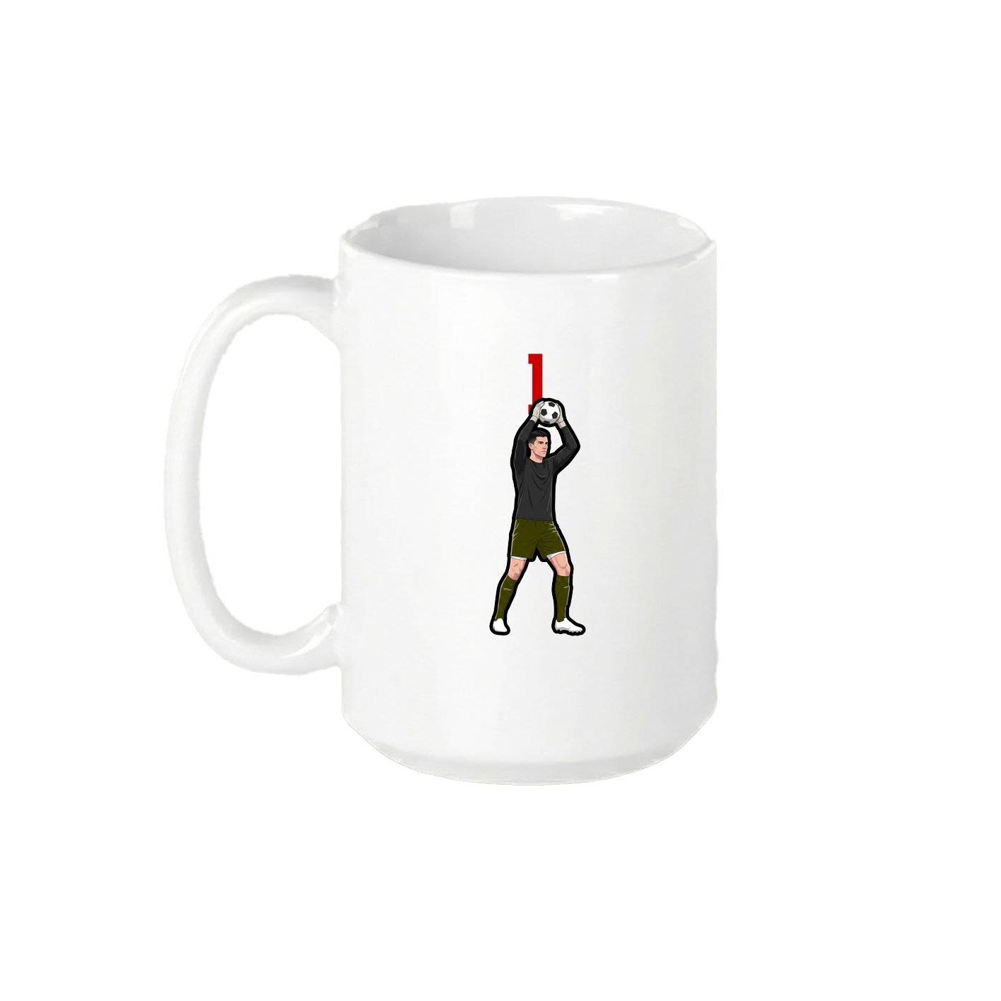 15oz Coffee Mug — Number Top in White