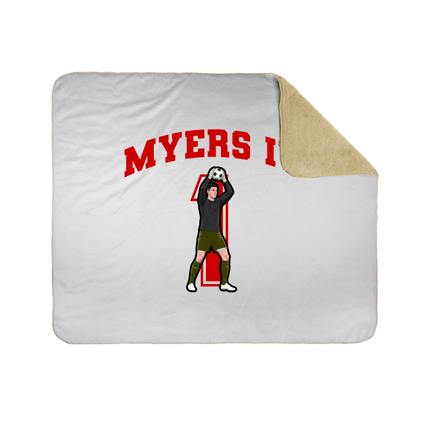 Throw Blanket — Number in White