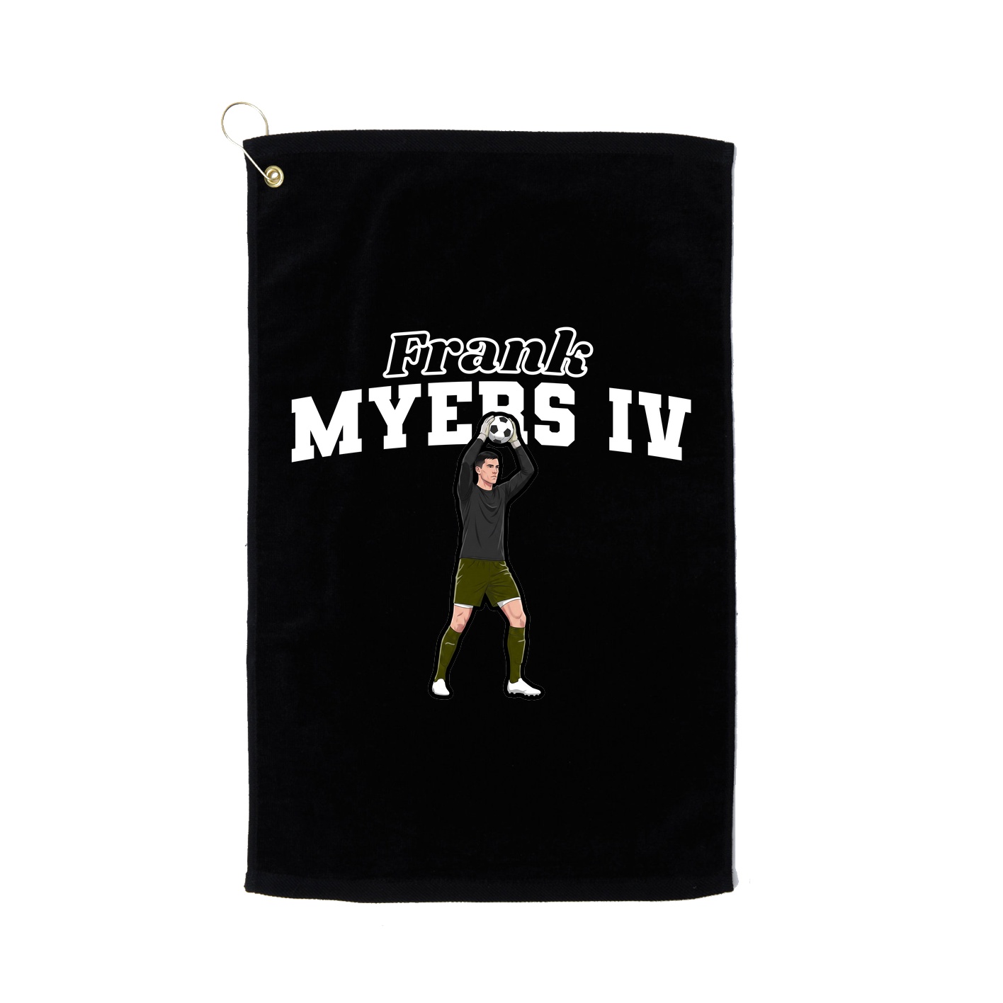 Golf Towel — Name Arch in Black
