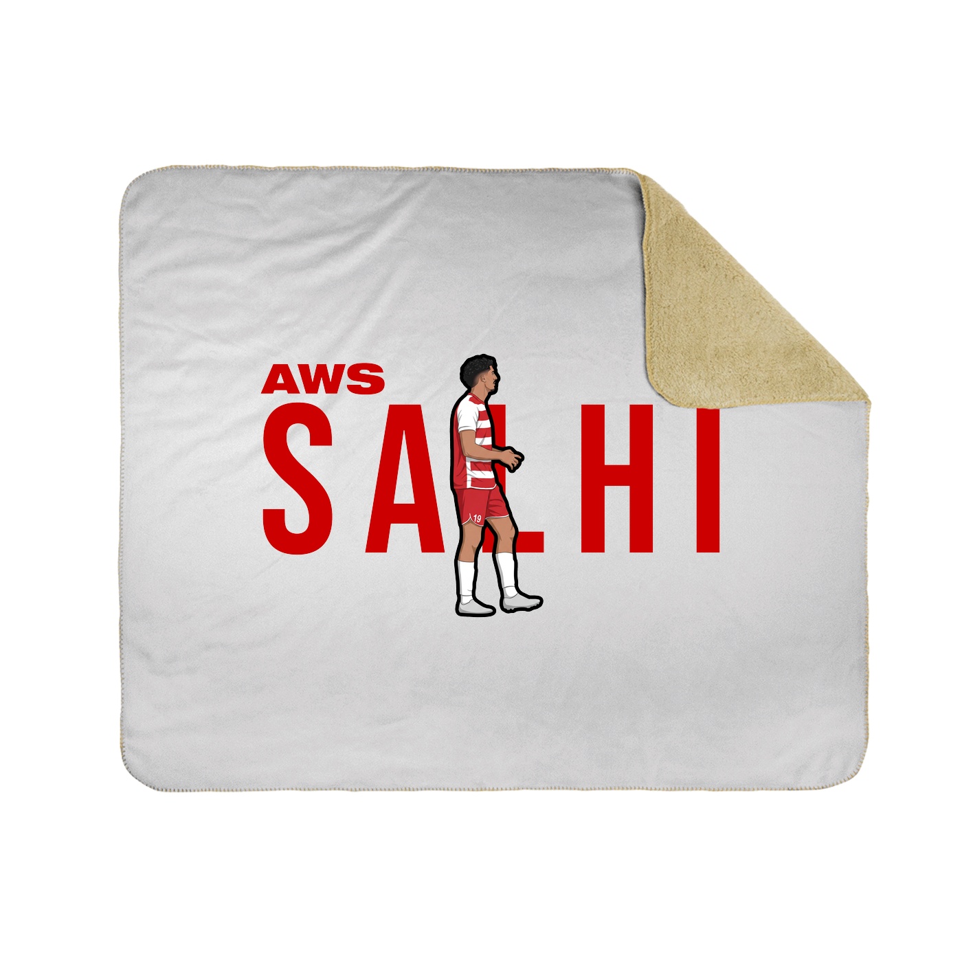 Throw Blanket — Player Name in White