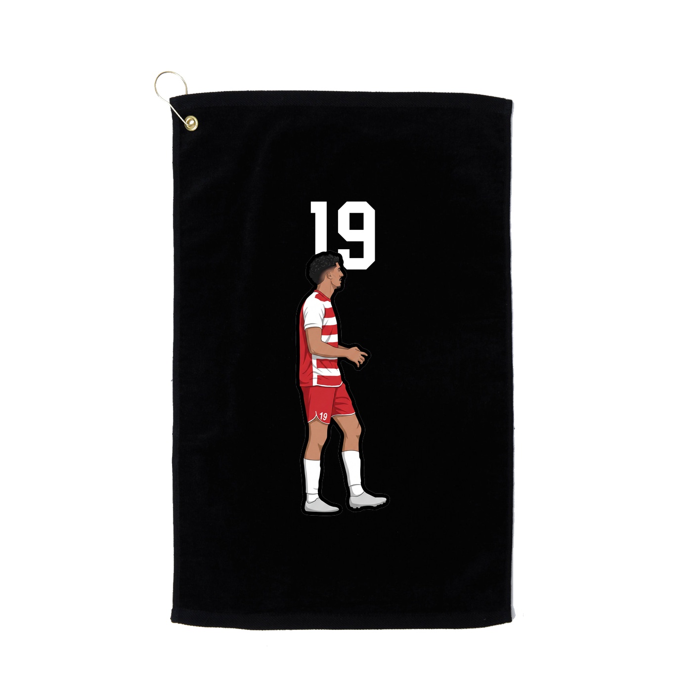 Golf Towel — Number Top in Black