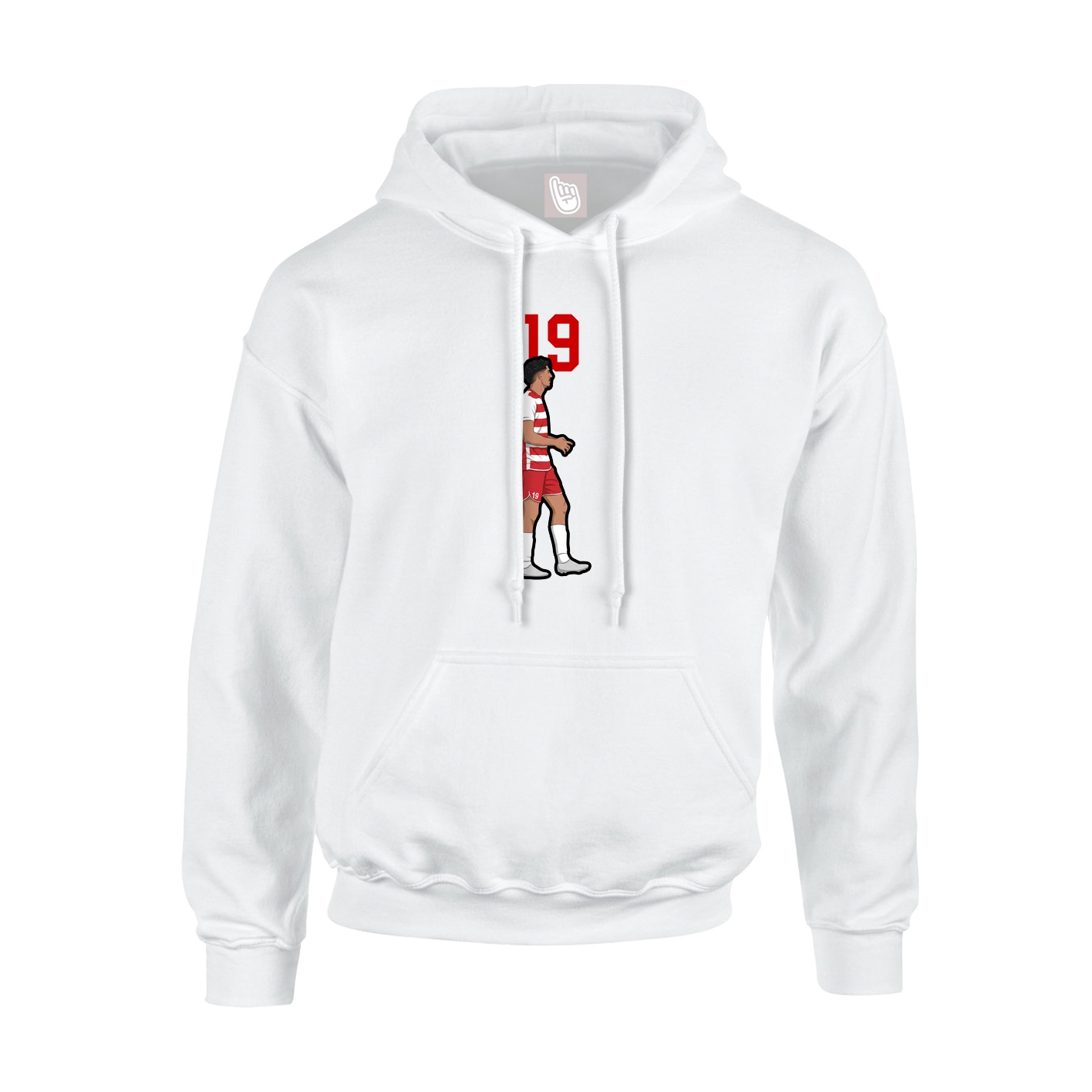 Youth Hoodie — Number Top in White