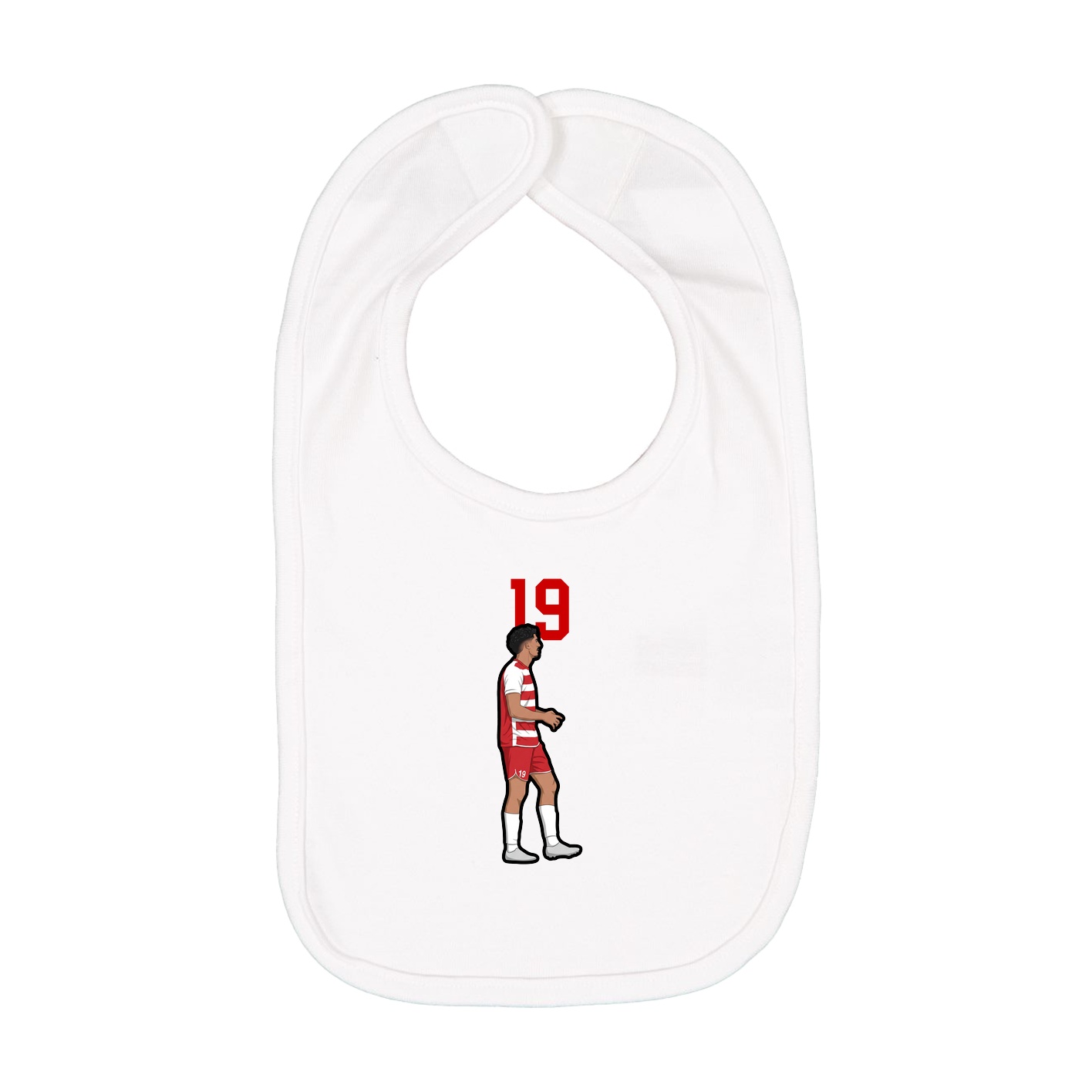 Infant Bib — Number Top in White