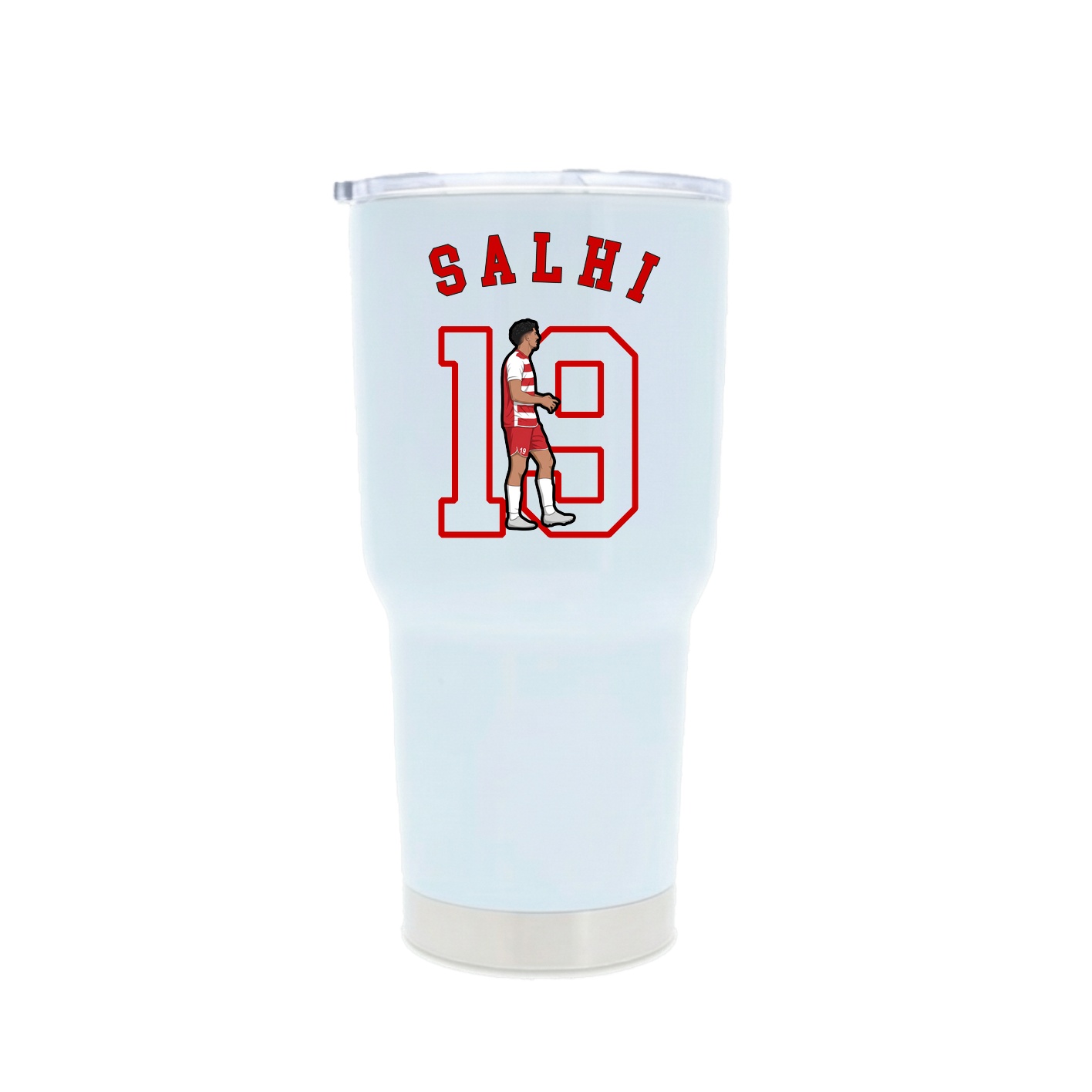 30oz Stainless Steel Tumbler — Shirsey Arch in White
