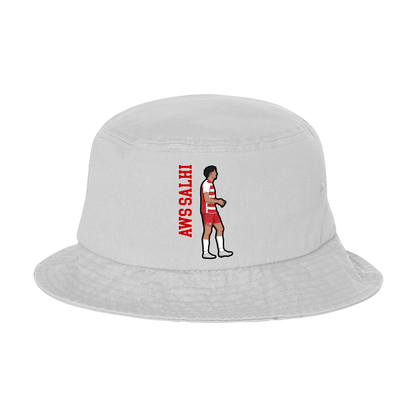 Bucket Cap — Name Vertical in White