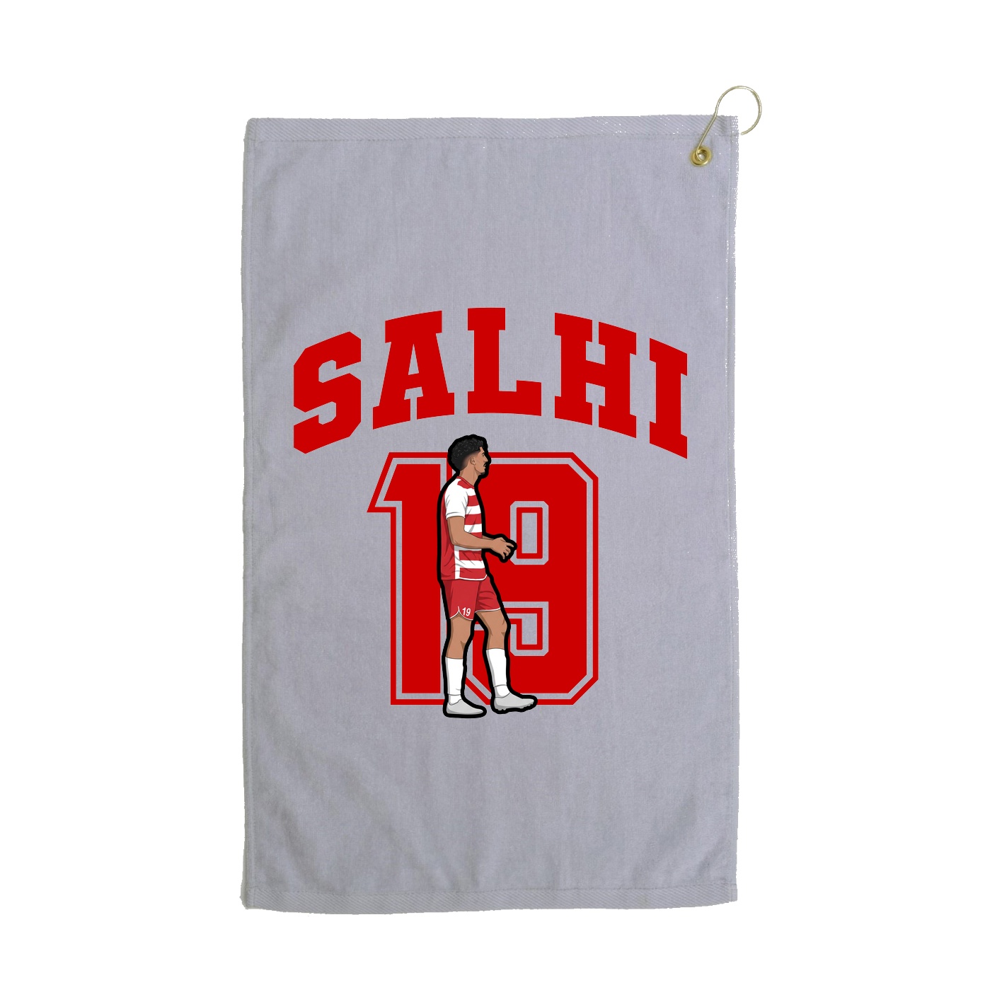 Golf Towel — Number in Grey