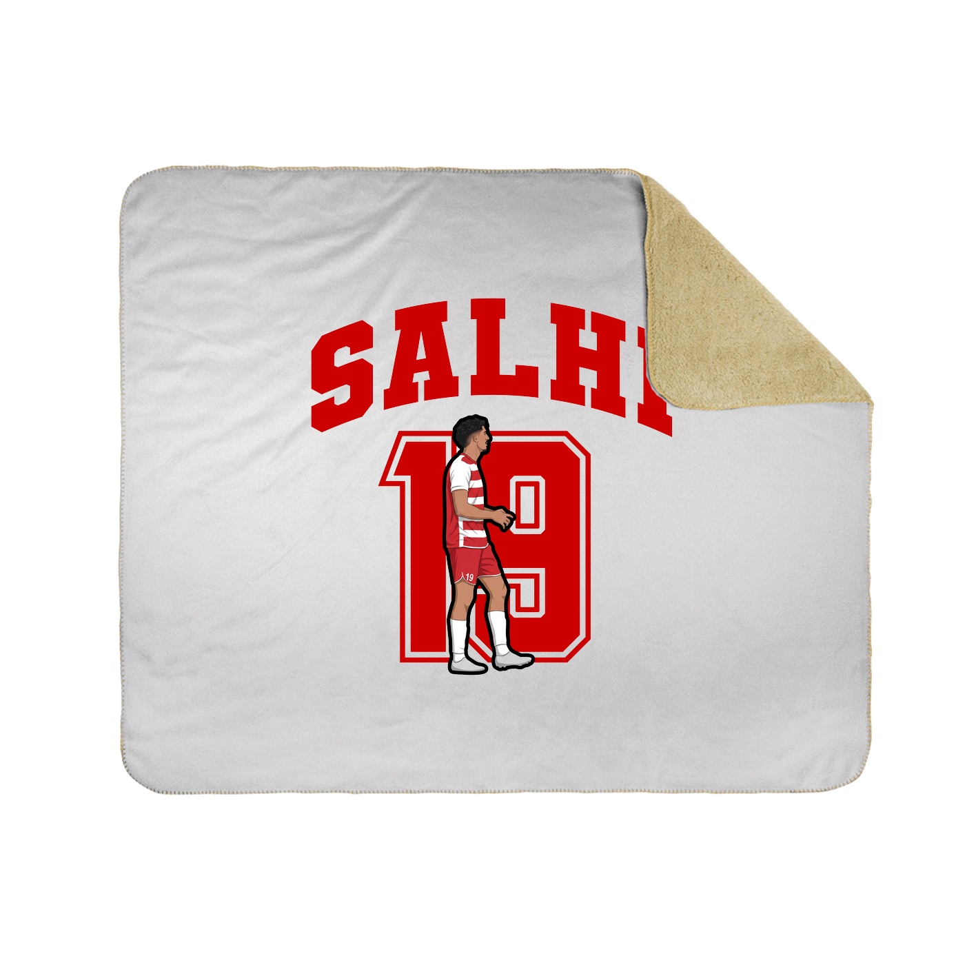 Throw Blanket — Number in White