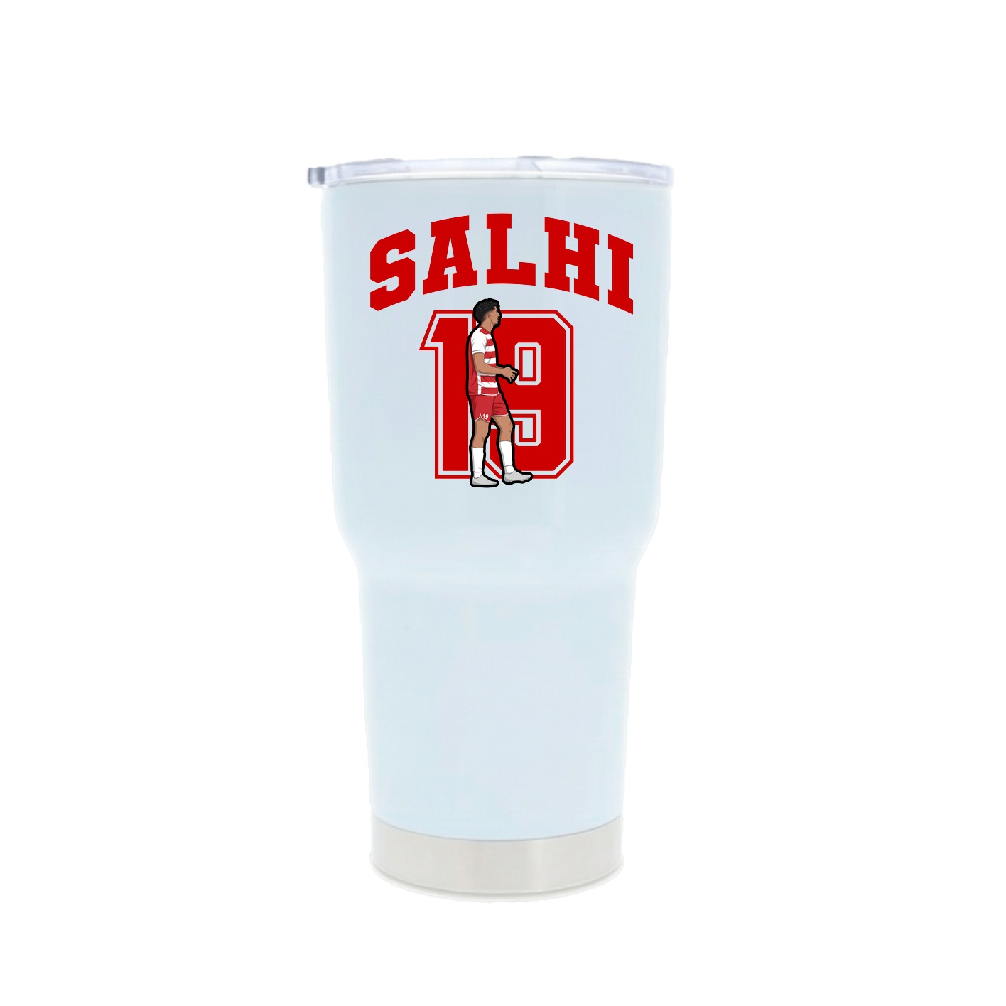30oz Stainless Steel Tumbler — Number in White