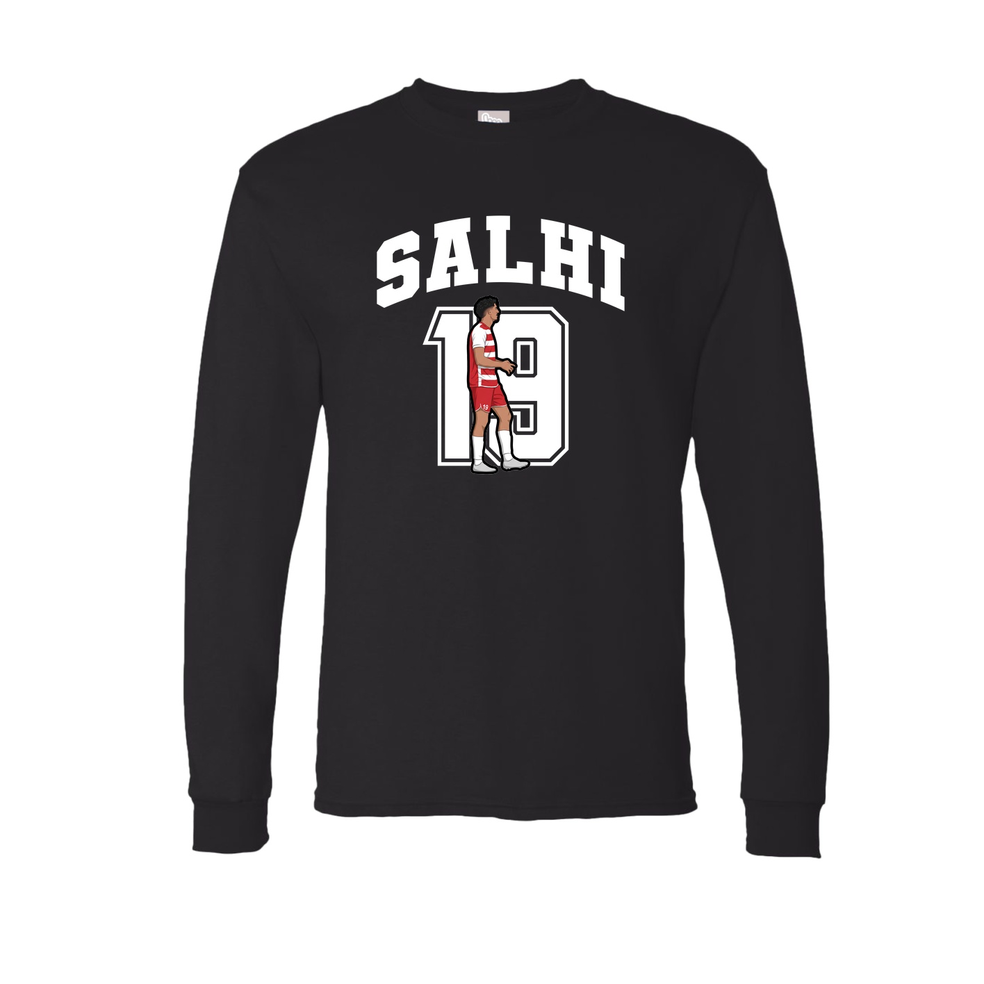 Long Sleeve Tee — Number in Black