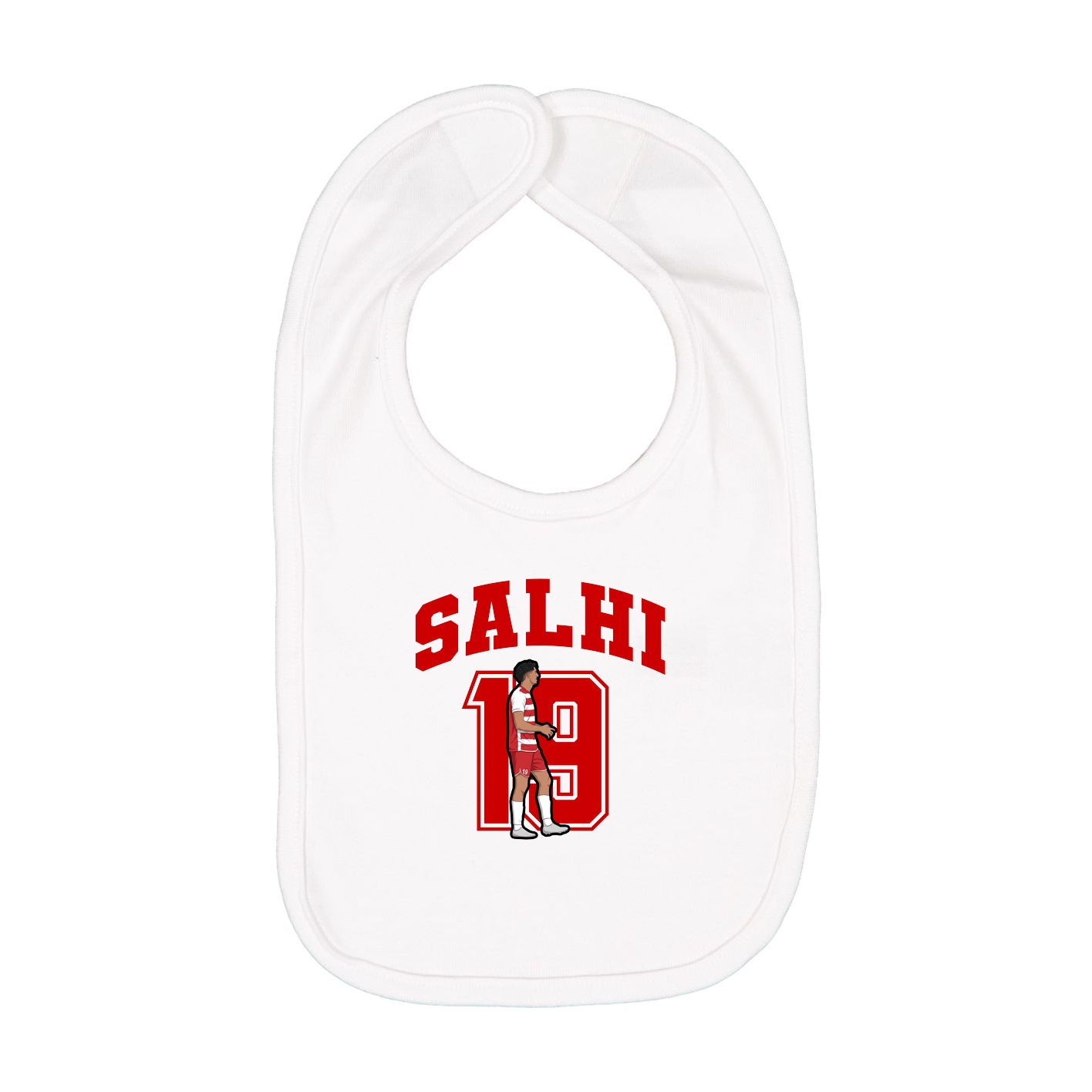 Infant Bib — Number in White