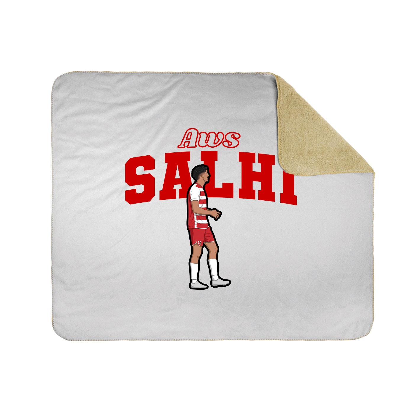 Throw Blanket — Name Arch in White