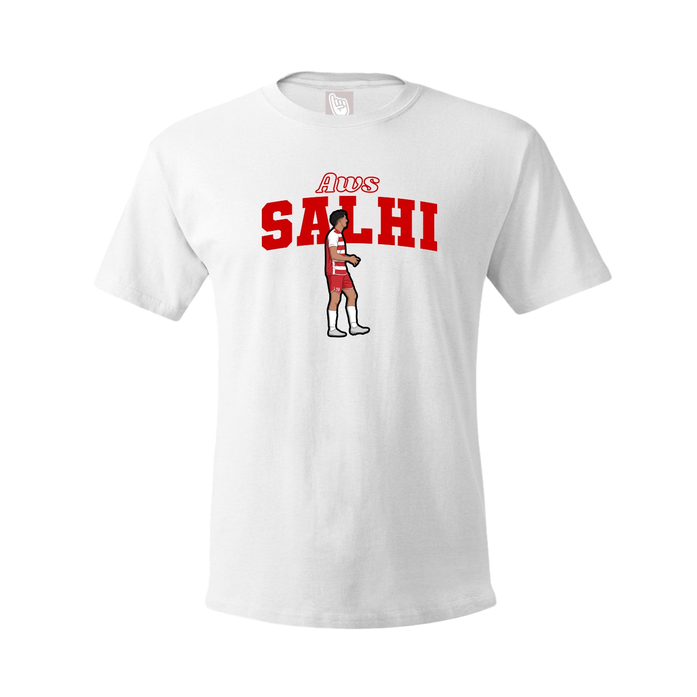 Youth Tee — Name Arch in White