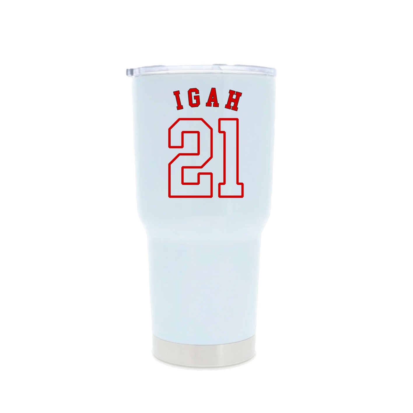 30oz Stainless Steel Tumbler — Shirsey Arch in White