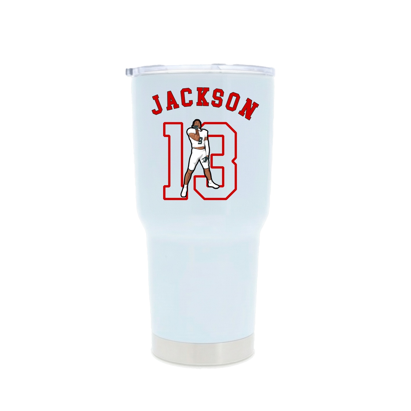 30oz Stainless Steel Tumbler — Shirsey Arch in White