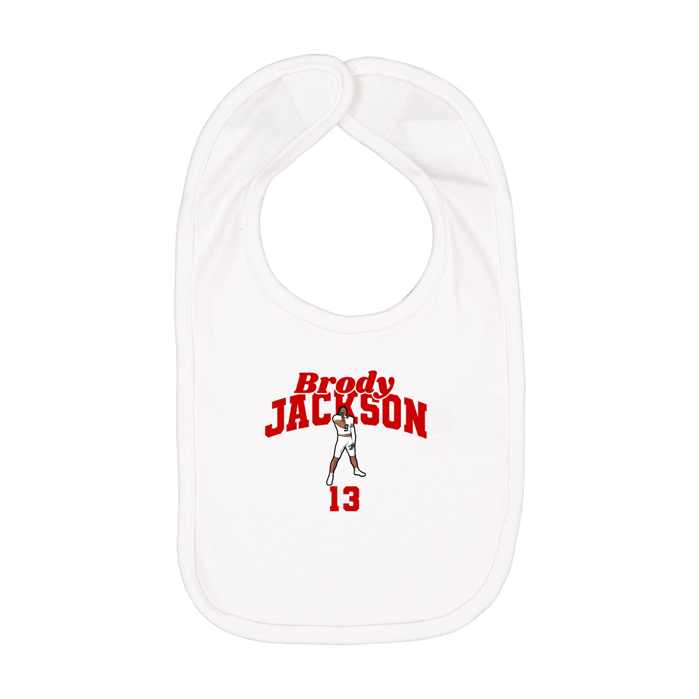 Infant Bib — Signature Arch in White