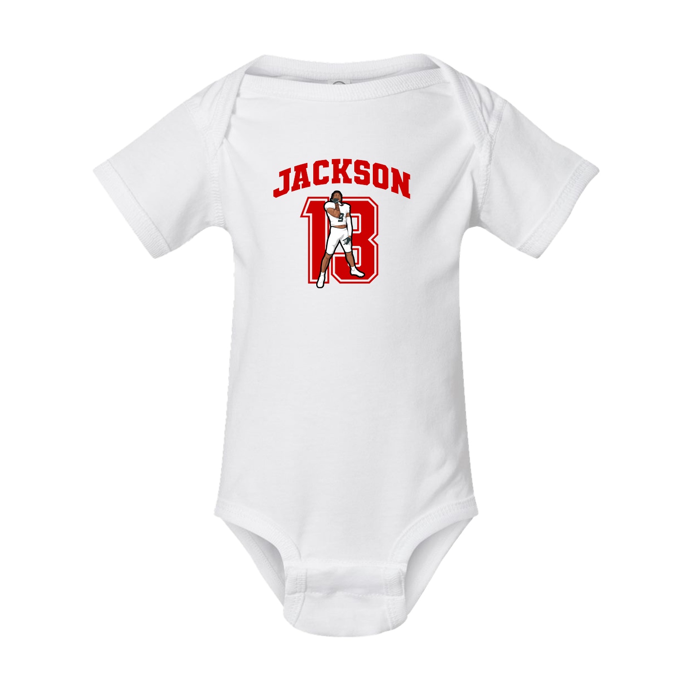 Baby Onesie — Number in White