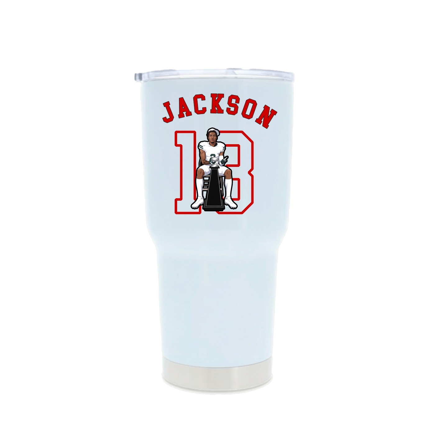 30oz Stainless Steel Tumbler — Shirsey Arch in White