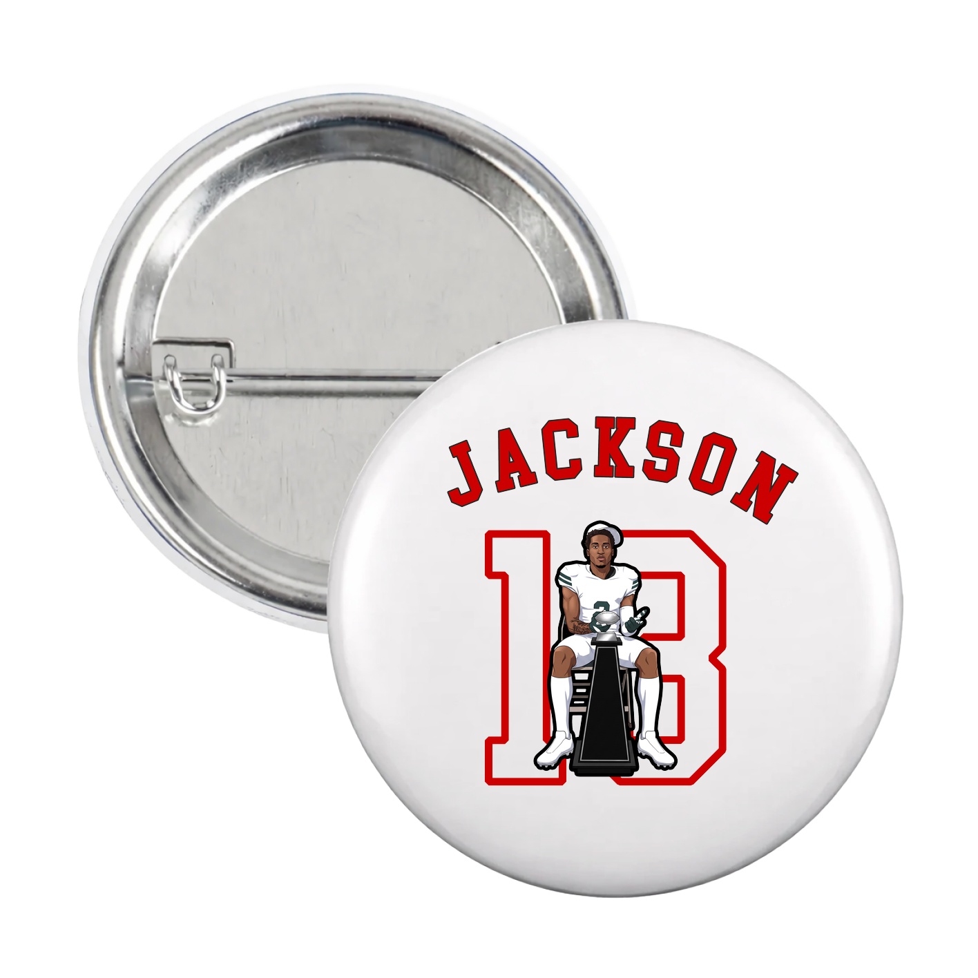 Game Day Button — Shirsey Arch in White
