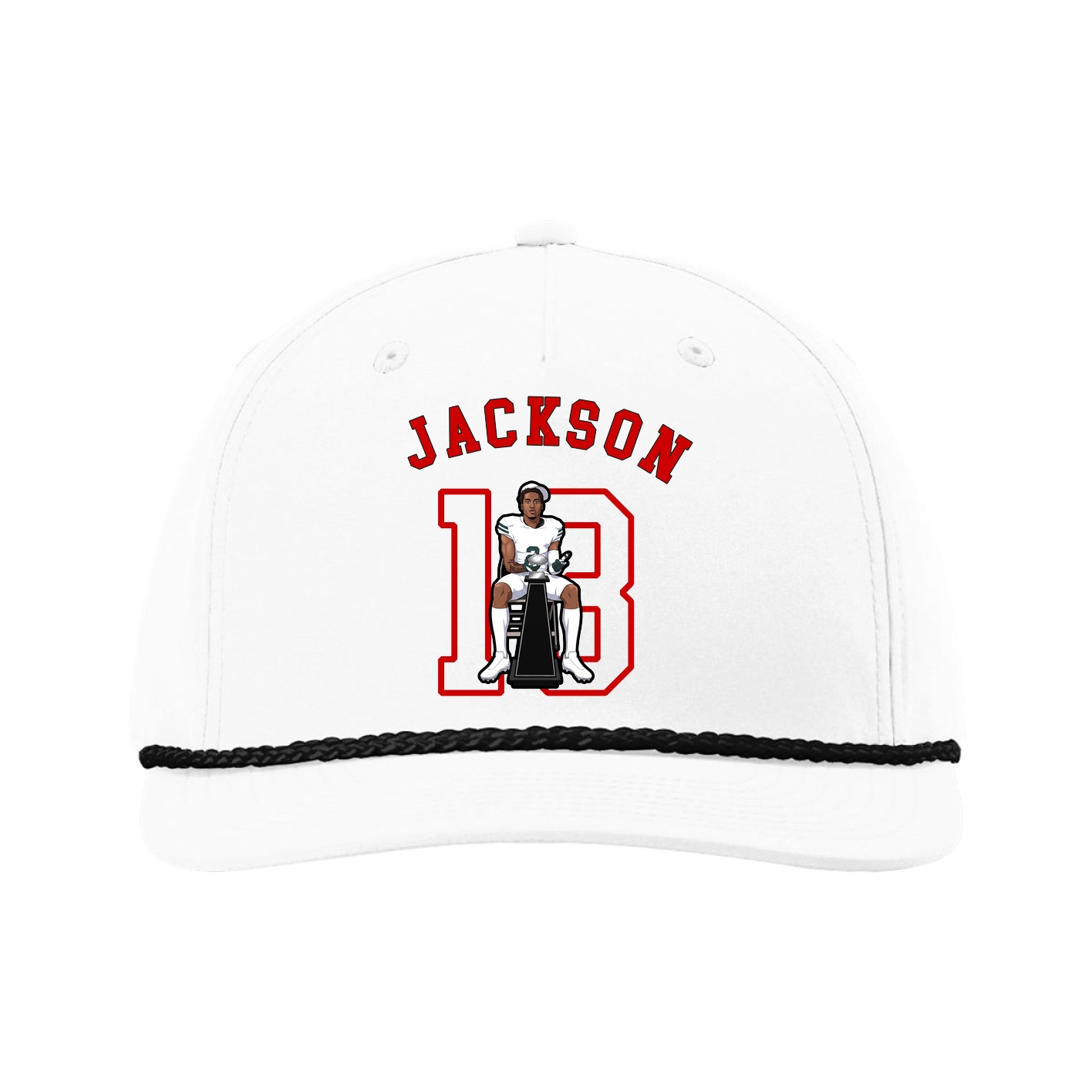 Five-Panel Classic Rope Cap — Shirsey Arch in White