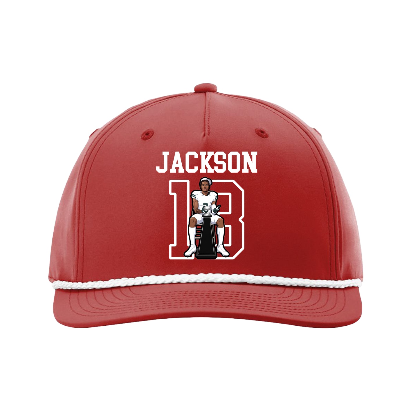 Five-Panel Classic Rope Cap — Shirsey in Red
