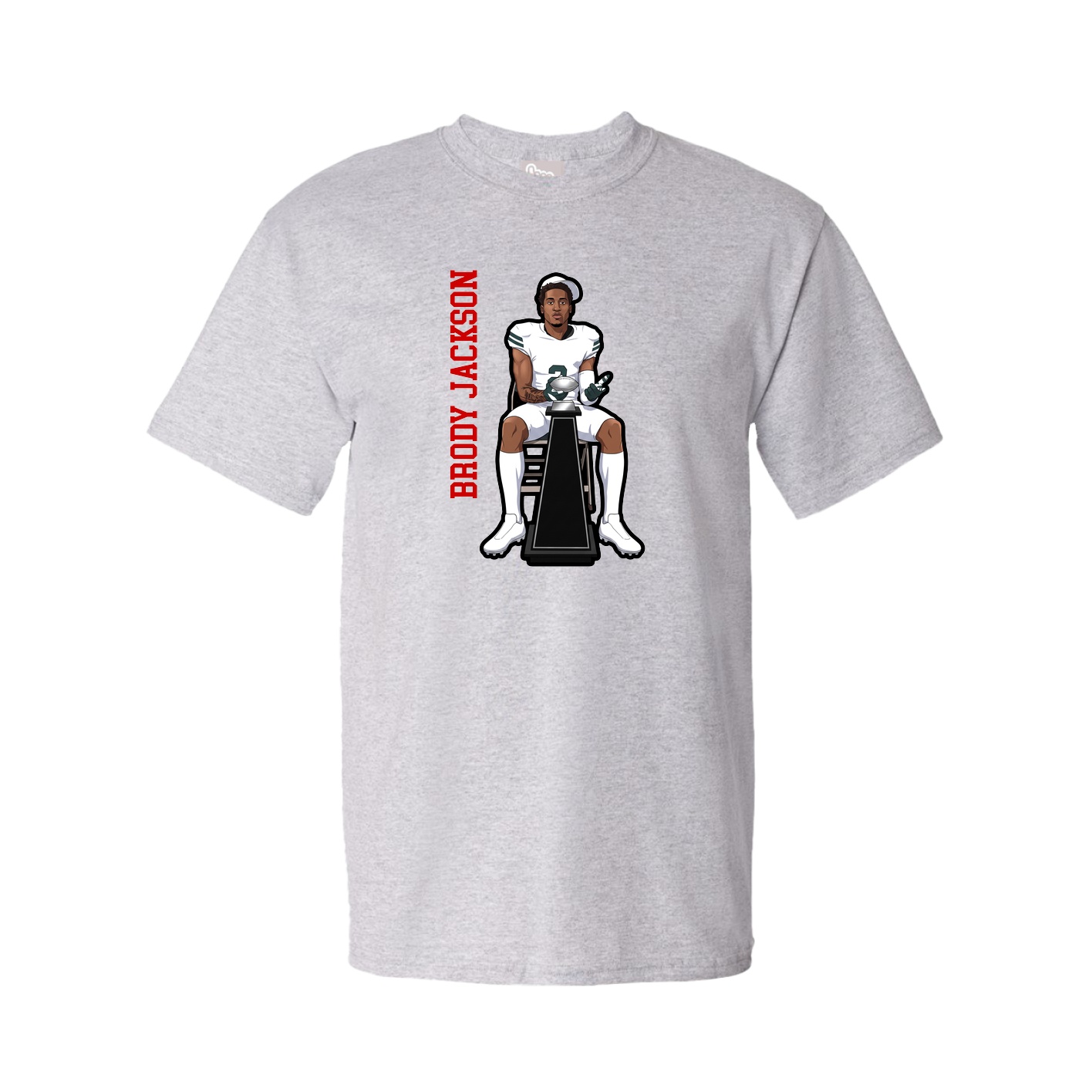 Tee — Name Vertical in Grey