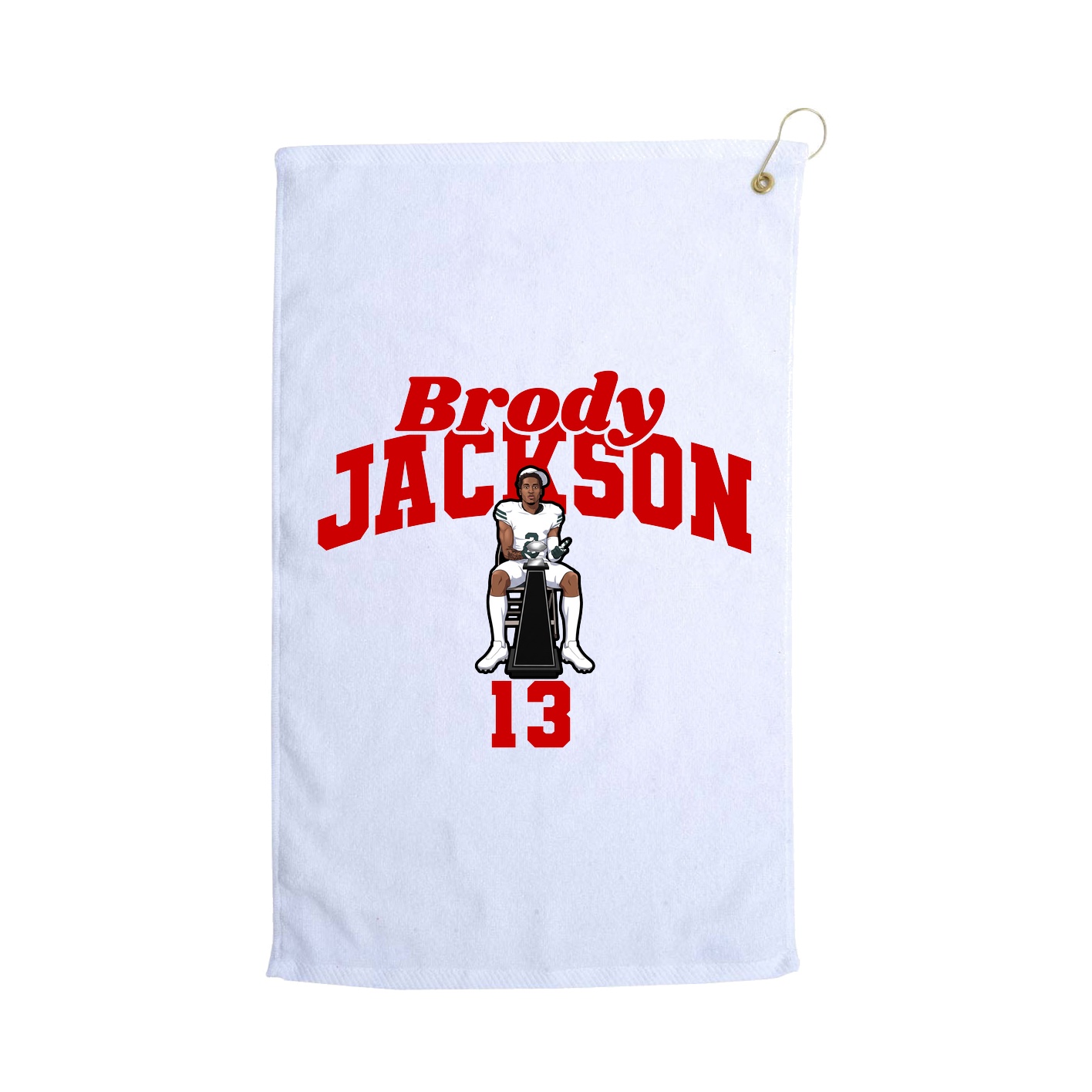 Golf Towel — Signature Arch in White