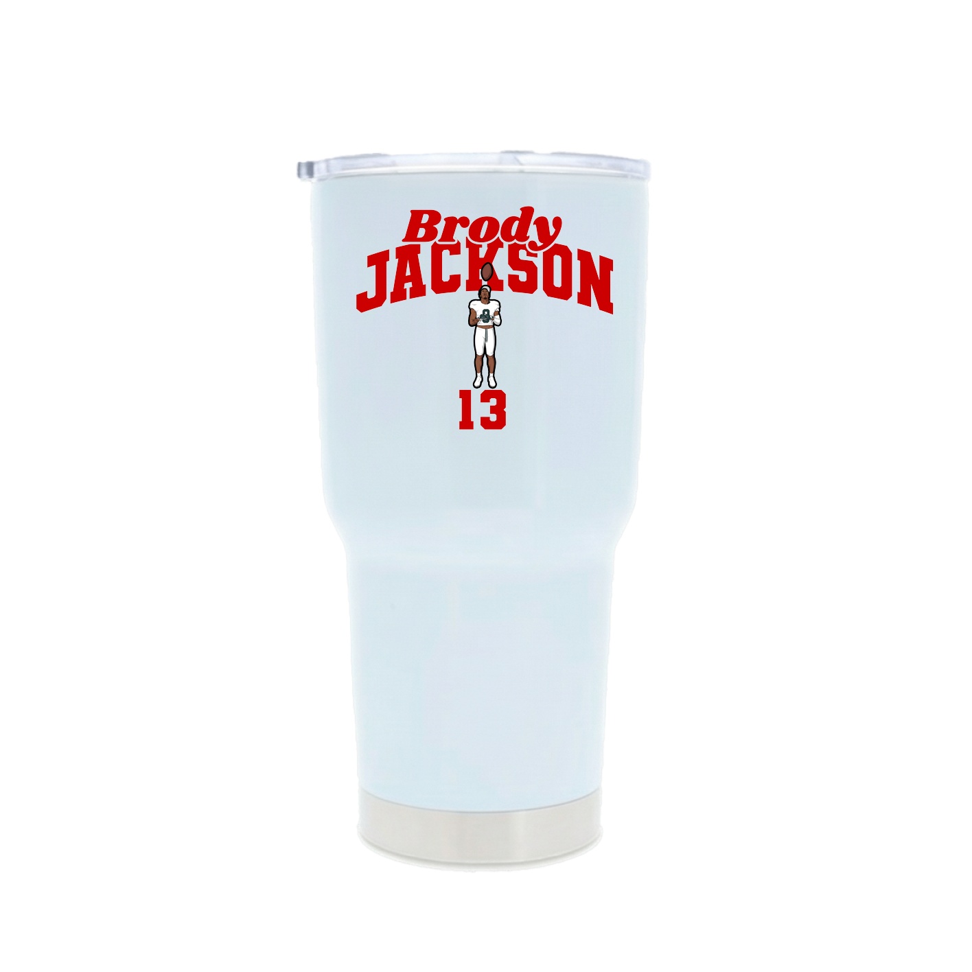 30oz Stainless Steel Tumbler — Signature Arch in White