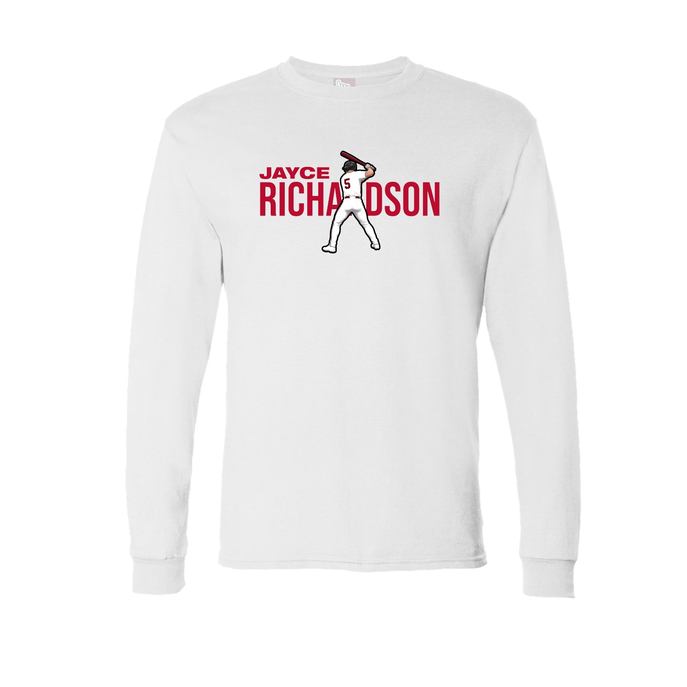 Long Sleeve Tee — Player Name in White