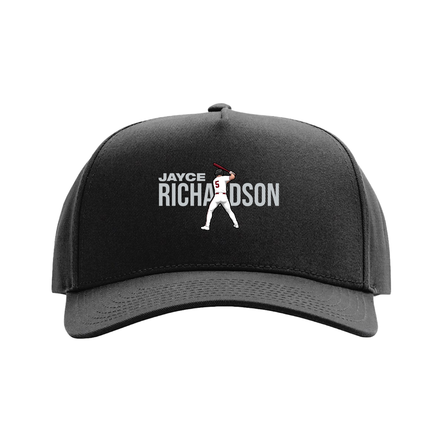 Full Fabric Five-Panel Champ Cap — Player Name in Black